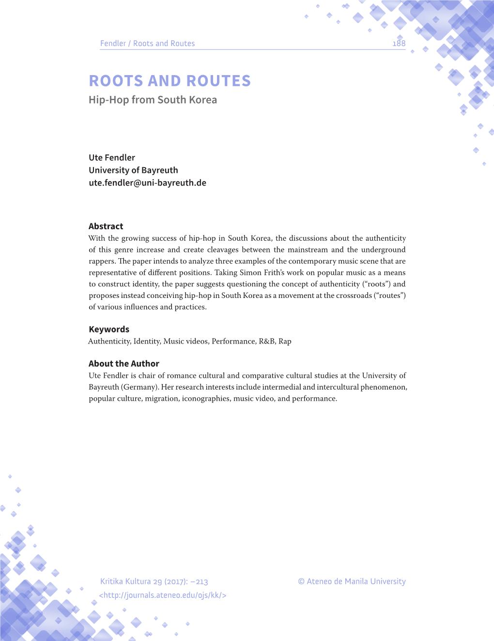 Roots and Routes 188