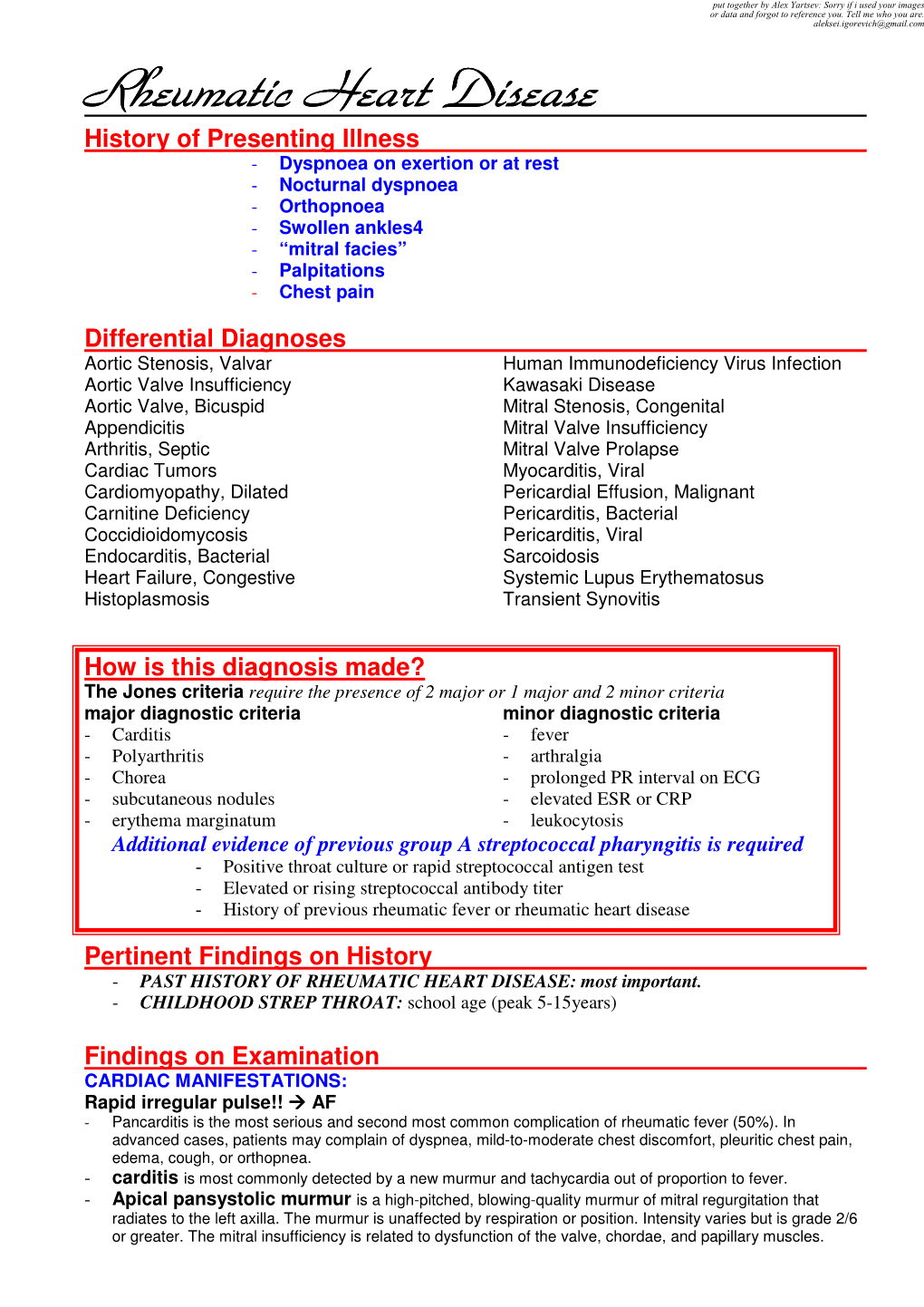 Rheumatic Heart Disease