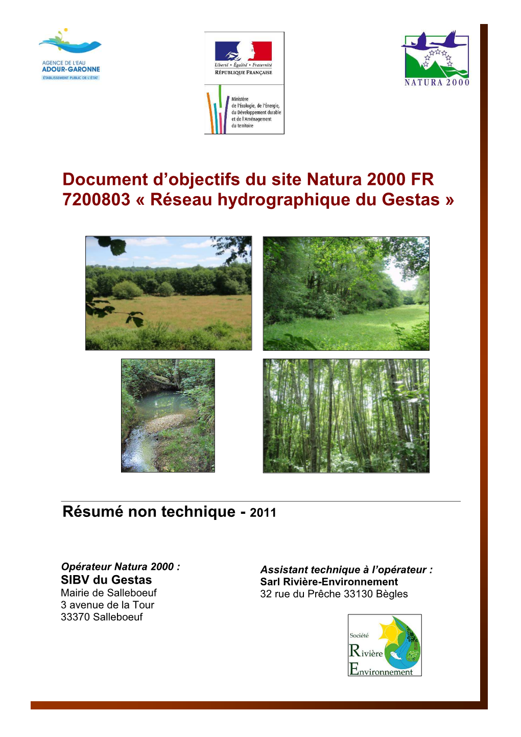 Document D'objectifs Du Site Natura 2000 FR 7200803