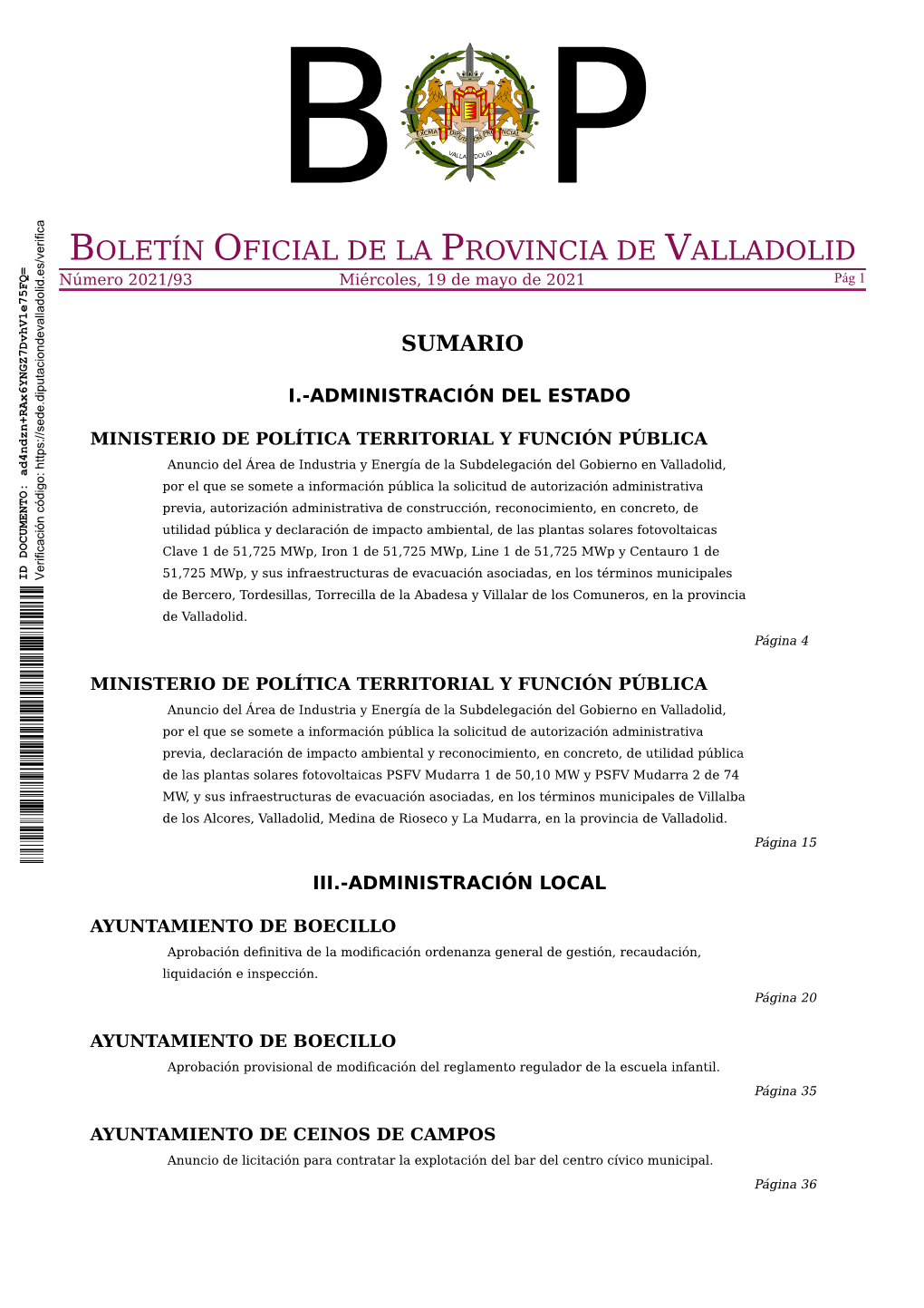 AYUNTAMIENTO DE VILLARMENTERO DE ESGUEVA Aprobación Deﬁnitiva Del Presupuesto General Y Plantilla Del Personal