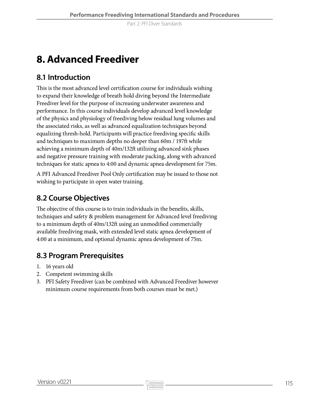 8. Advanced Freediver