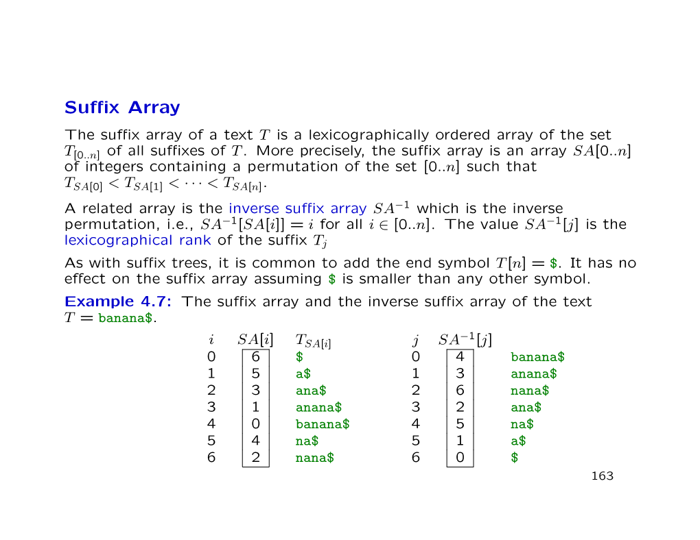 Suffix Array