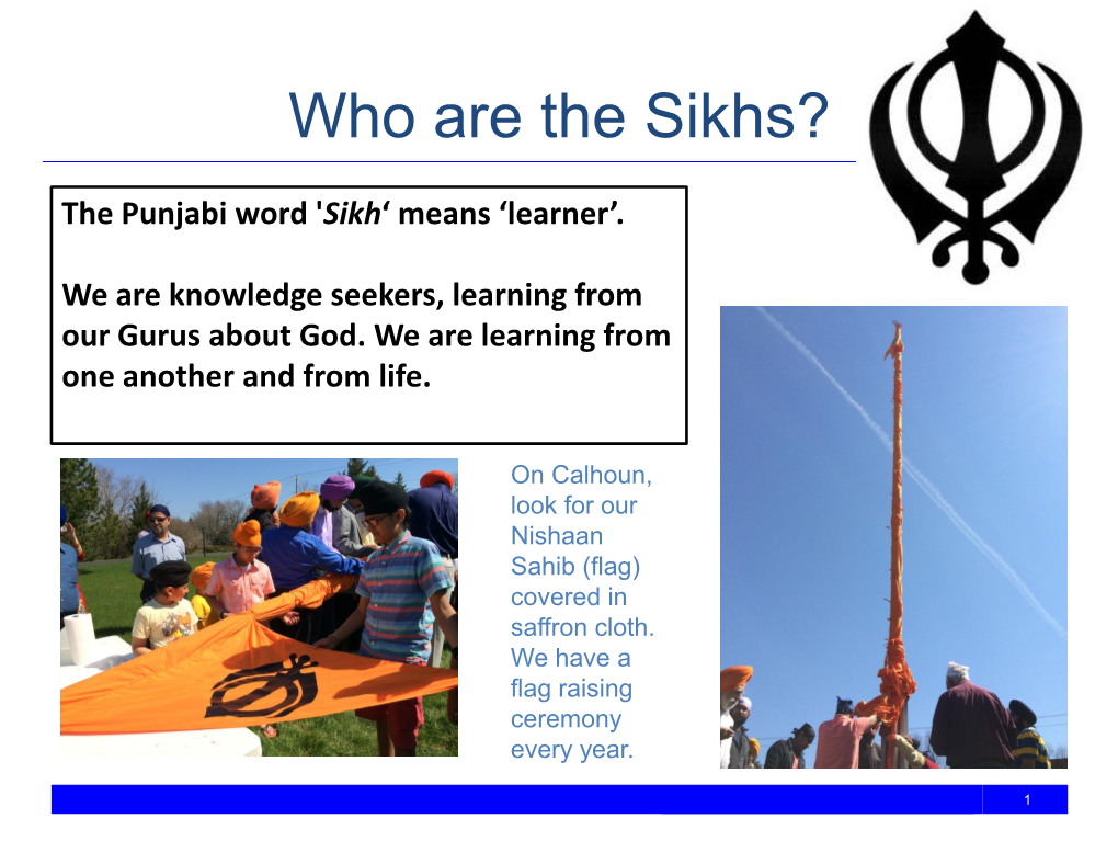 Who Are the Sikhs?