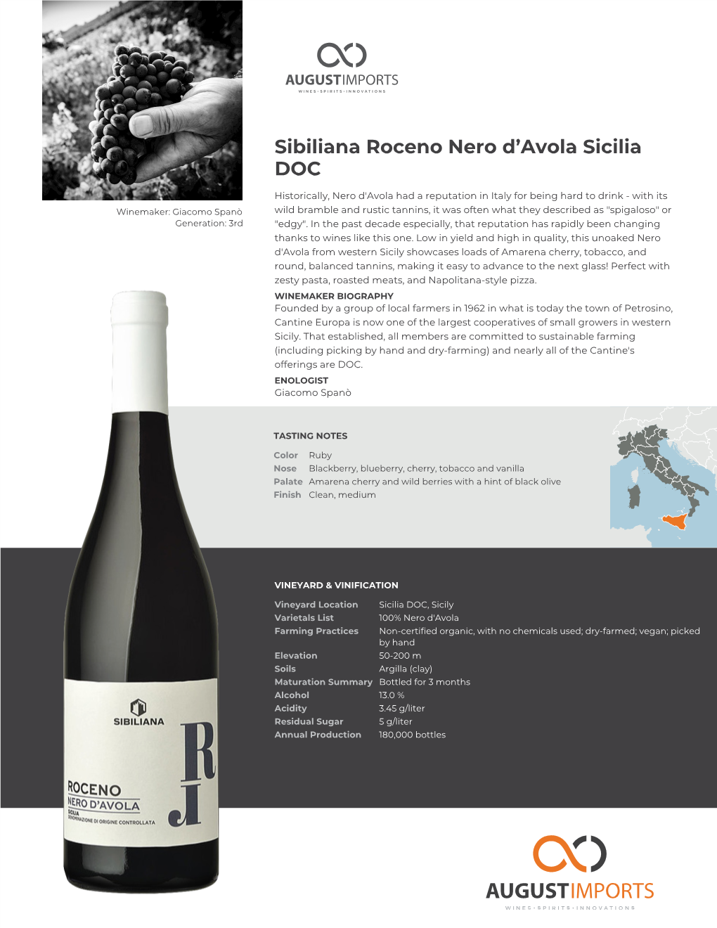 Cantine Europa | Sibiliana Roceno Nero D'avola Sicilia