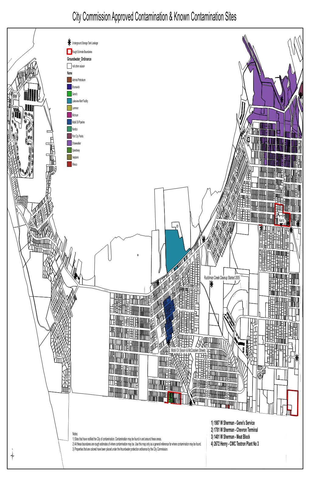 West of Seaway Contamination