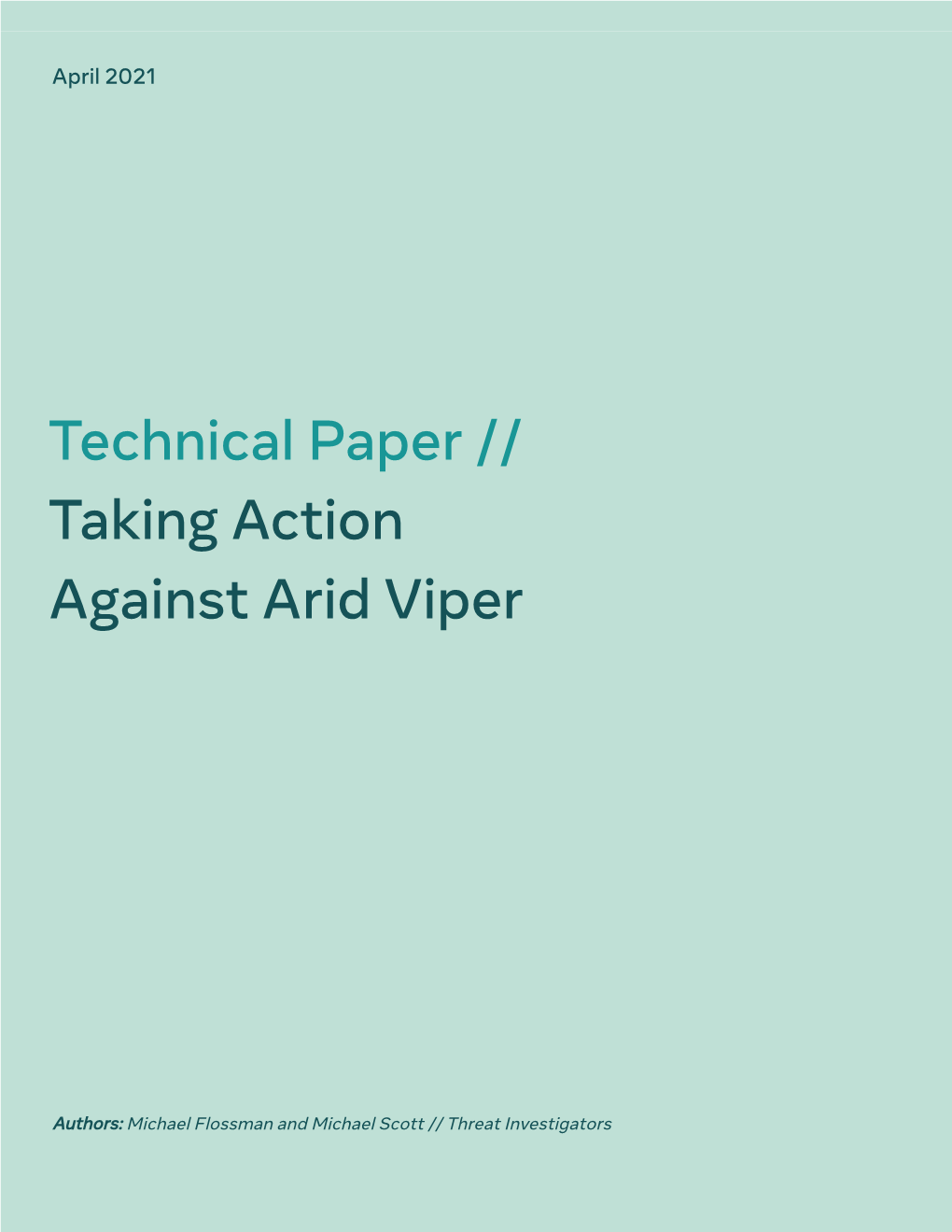 Technical Threat Report: Arid Viper 2