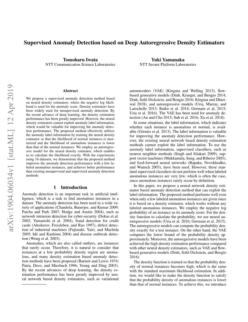 Arxiv:1904.06034V1 [Stat.ML] 12 Apr 2019 Sity Exactly for a Test Instance