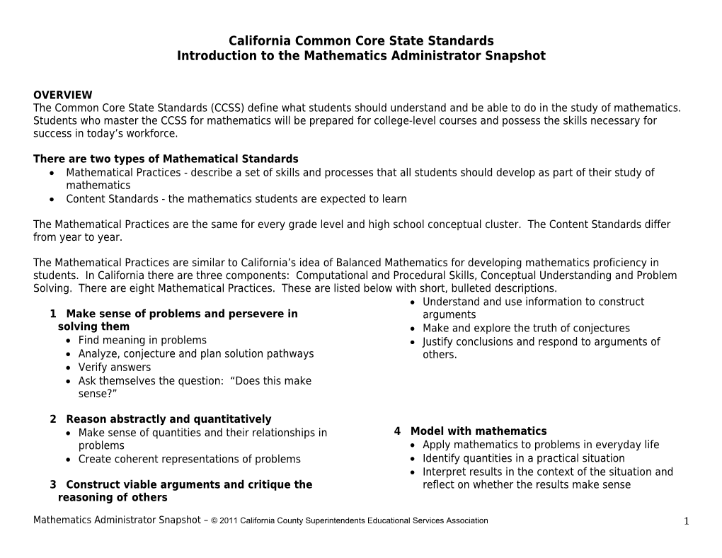 California Common Core State Standards