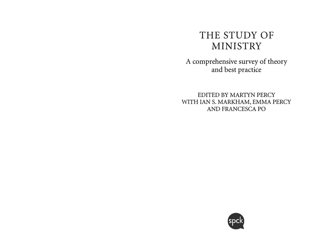 The Study of Ministry