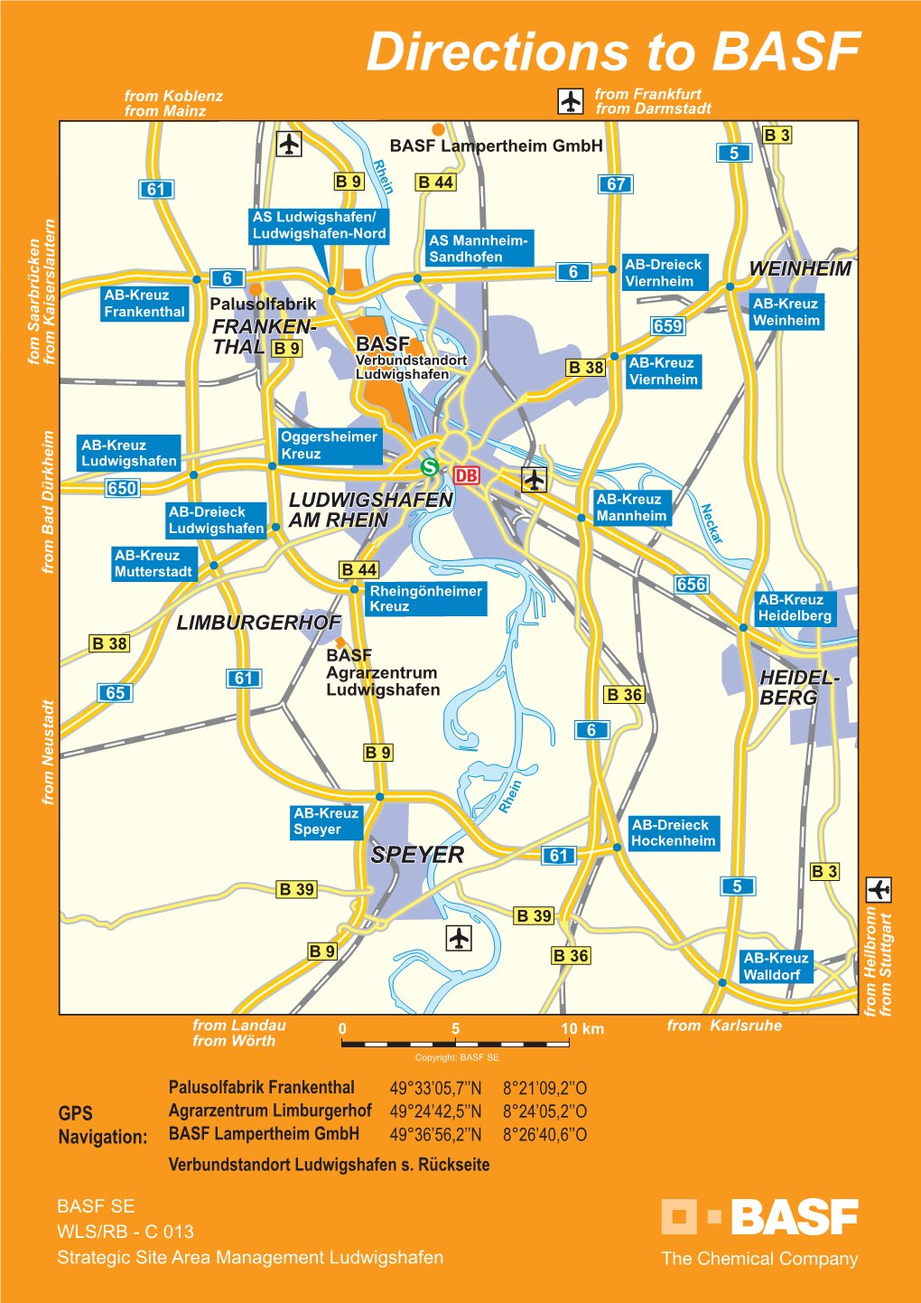 GPS Directions to BASF