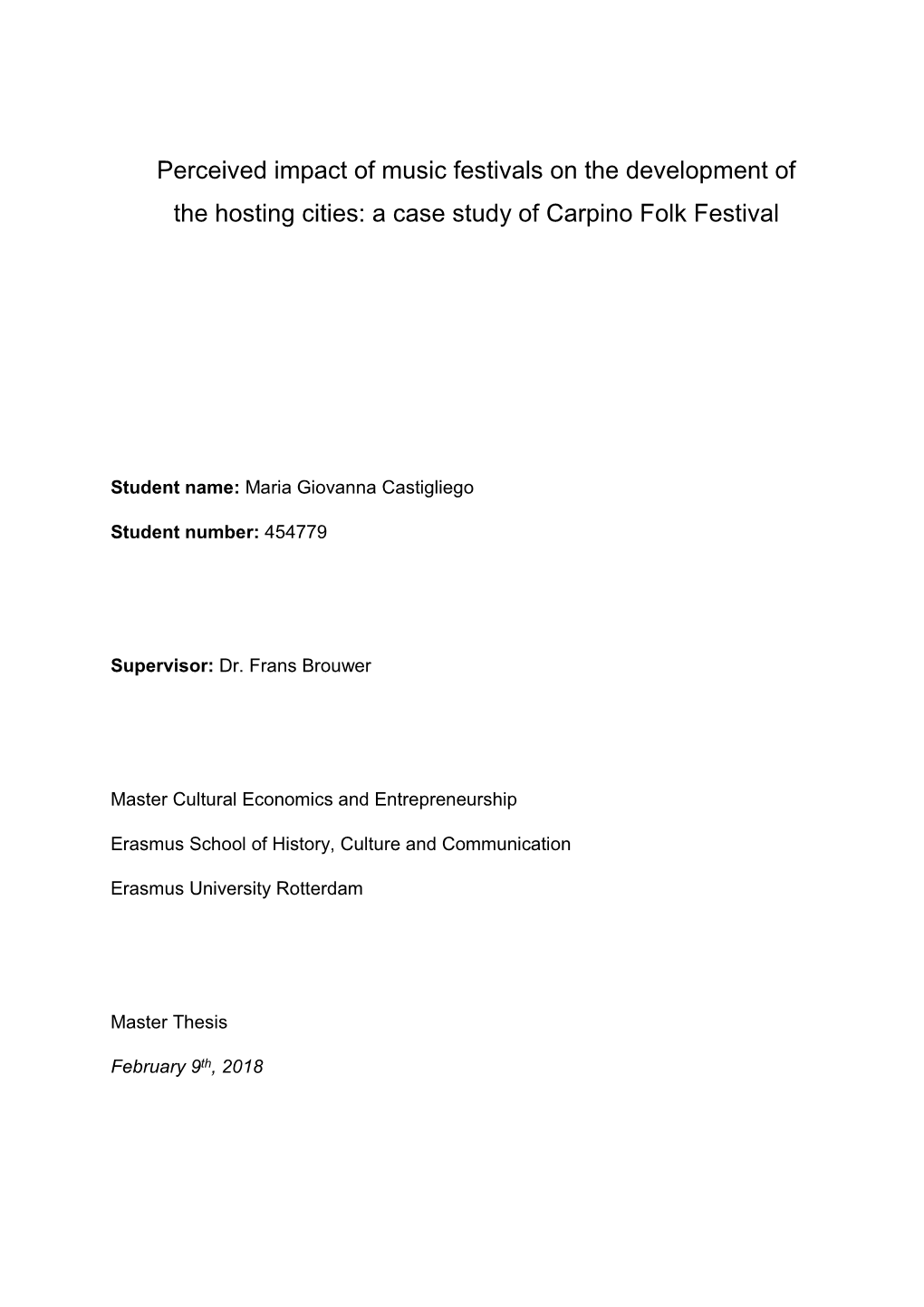 A Case Study of Carpino Folk Festival
