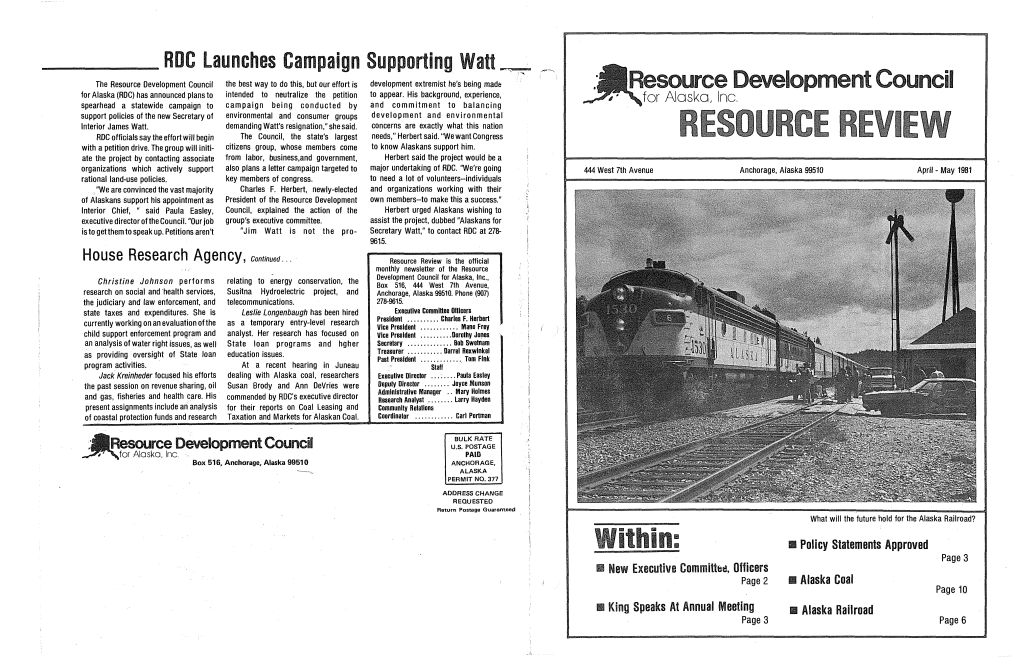 Resource Development Council for Alaska, Inc