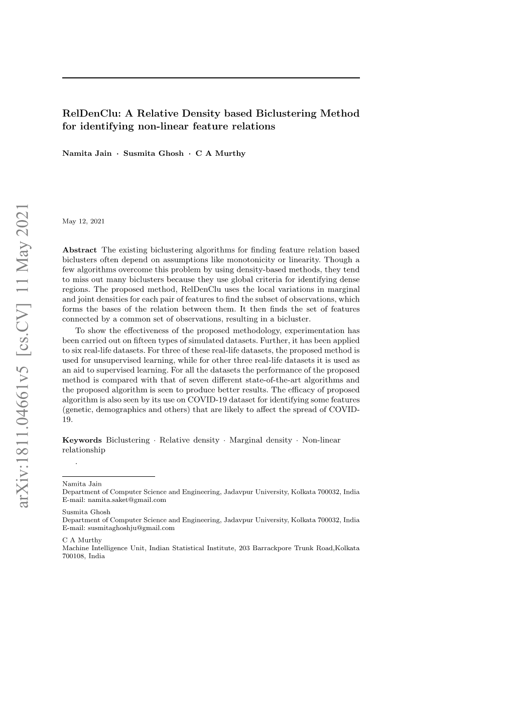 Arxiv:1811.04661V5 [Cs.CV] 11 May 2021