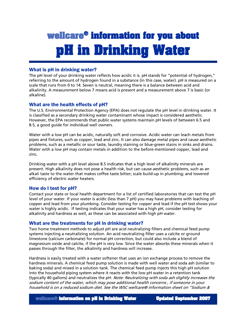 Information for You About Ph in Drinking Water