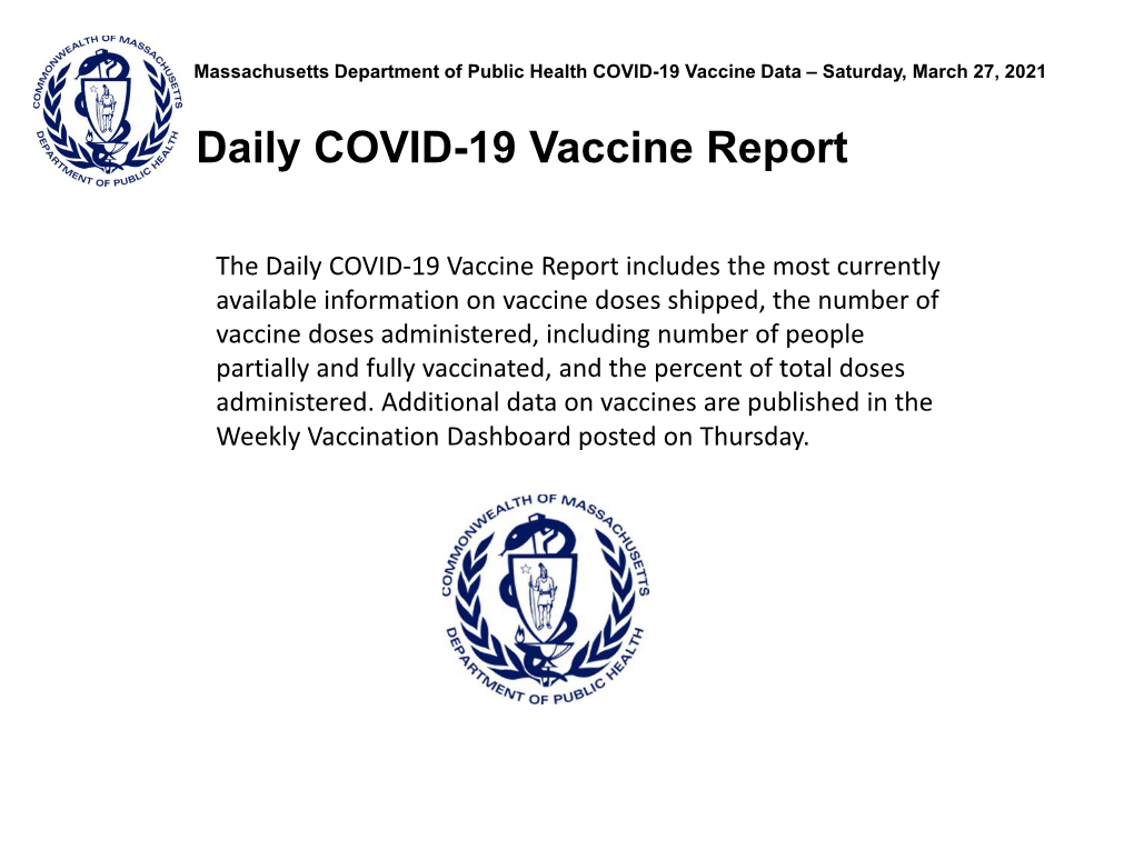 Daily COVID-19 Vaccine Report