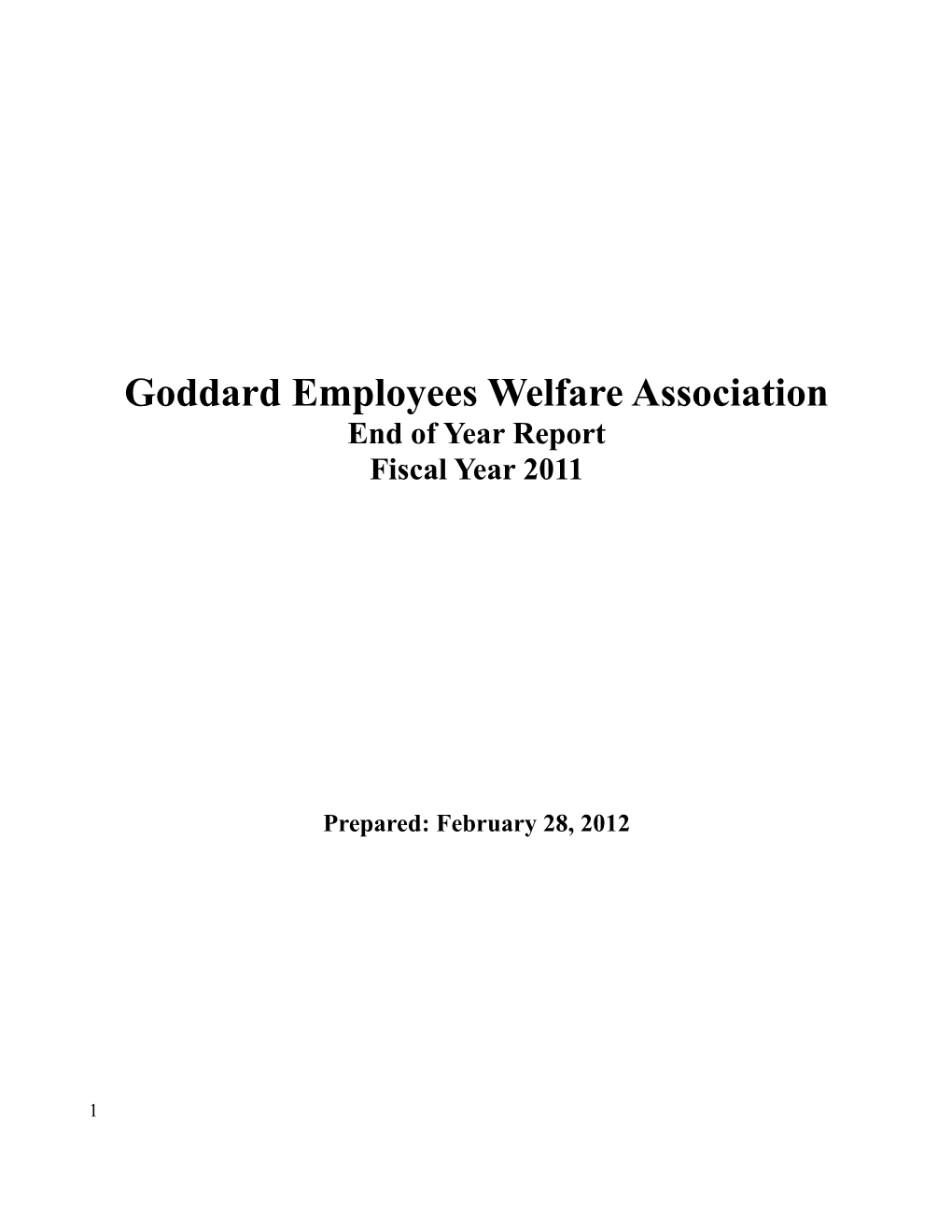 Goddard Employees Welfare Association