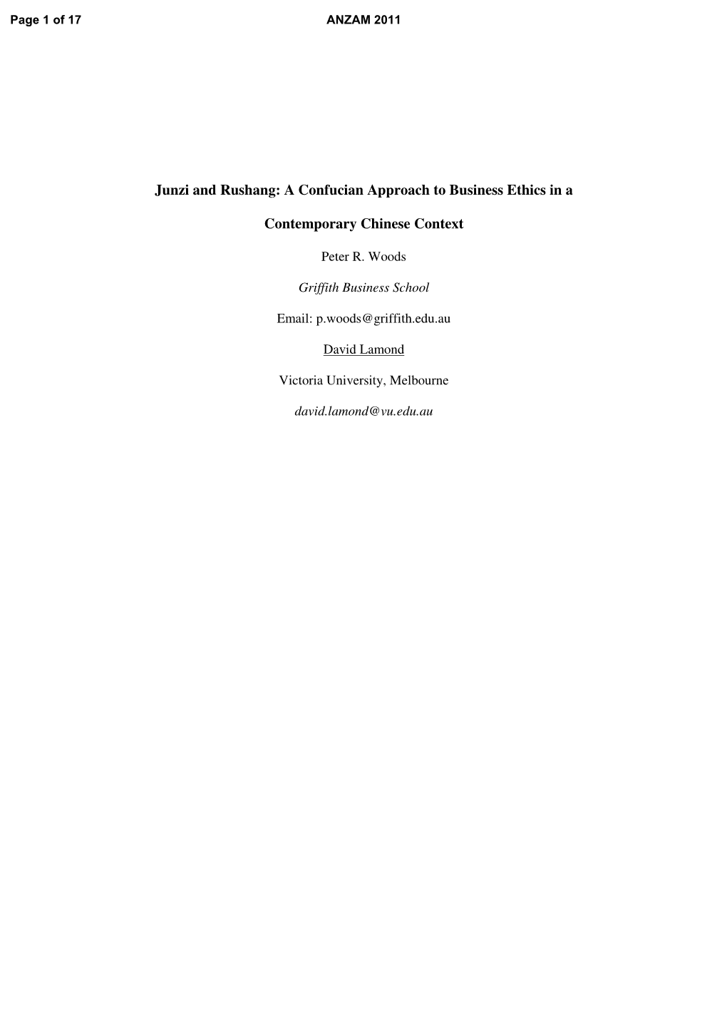 Junzi and Rushang: a Confucian Approach to Business Ethics in A