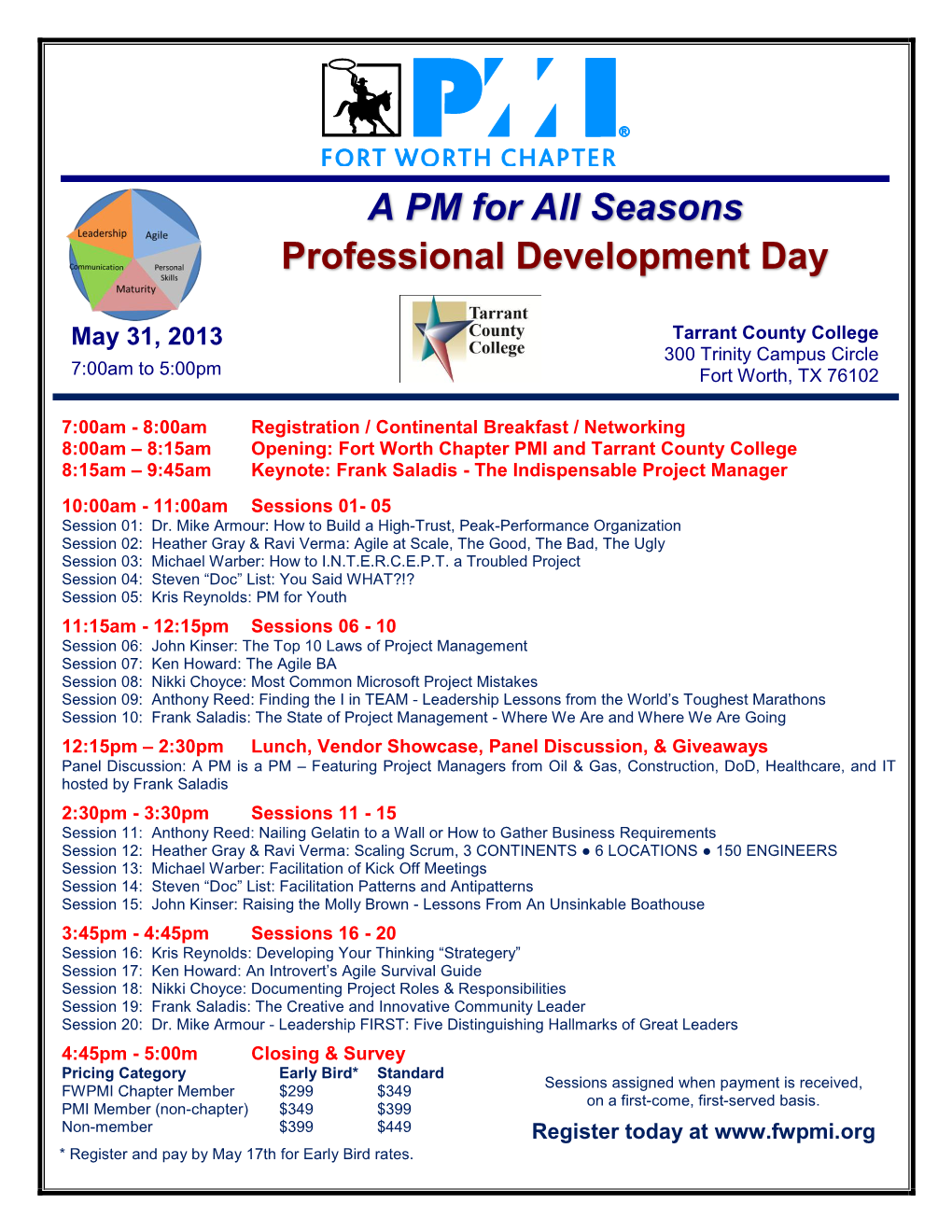 A PM for All Seasons Professional Development Day