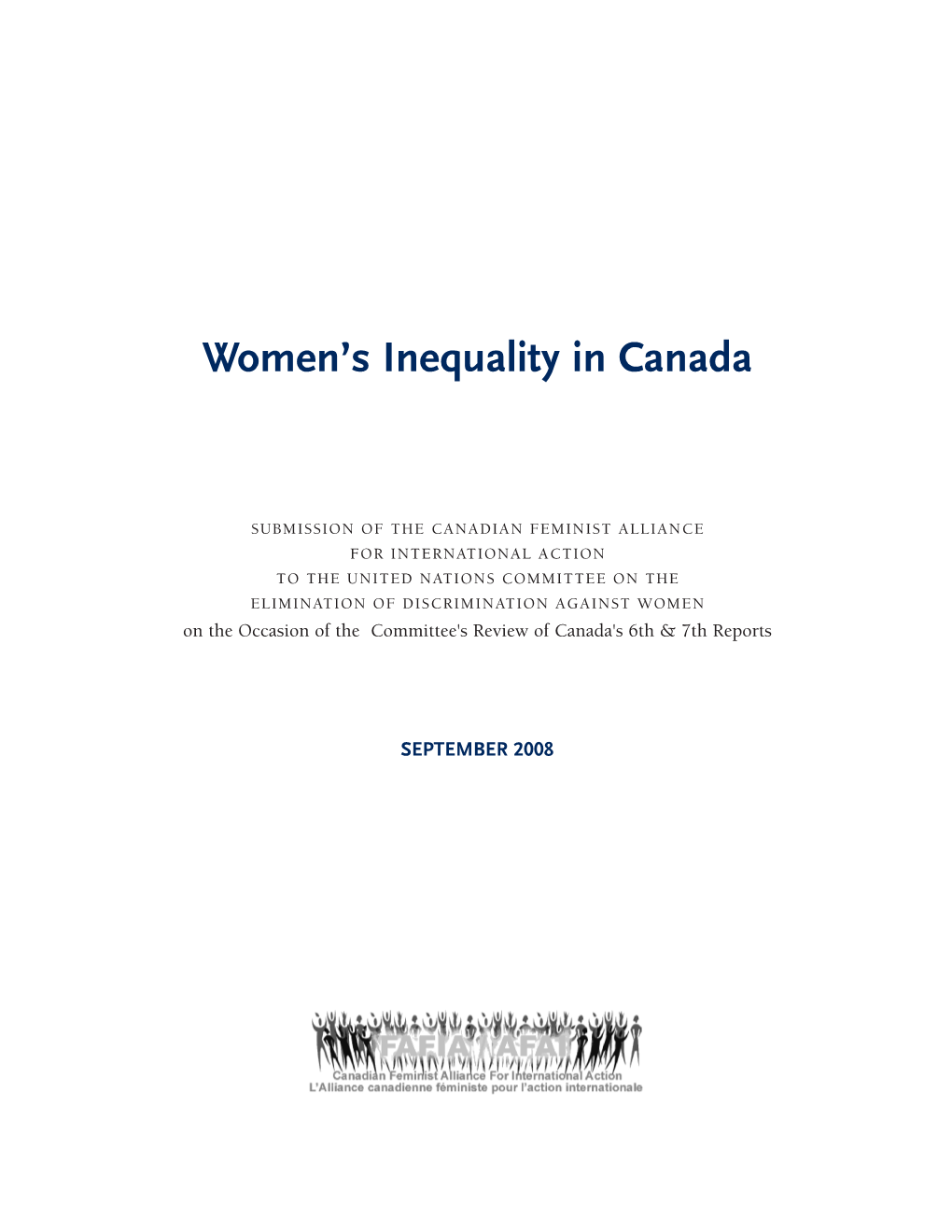 Women's Inequality in Canada