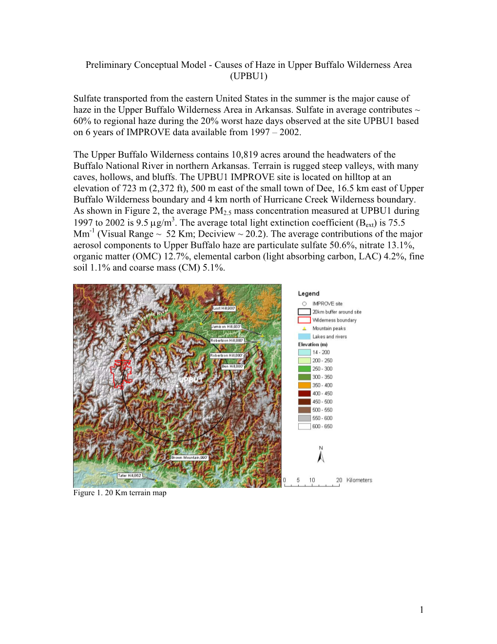 Causes of Haze in Upper Buffalo Wilderness Area (UPBU1)