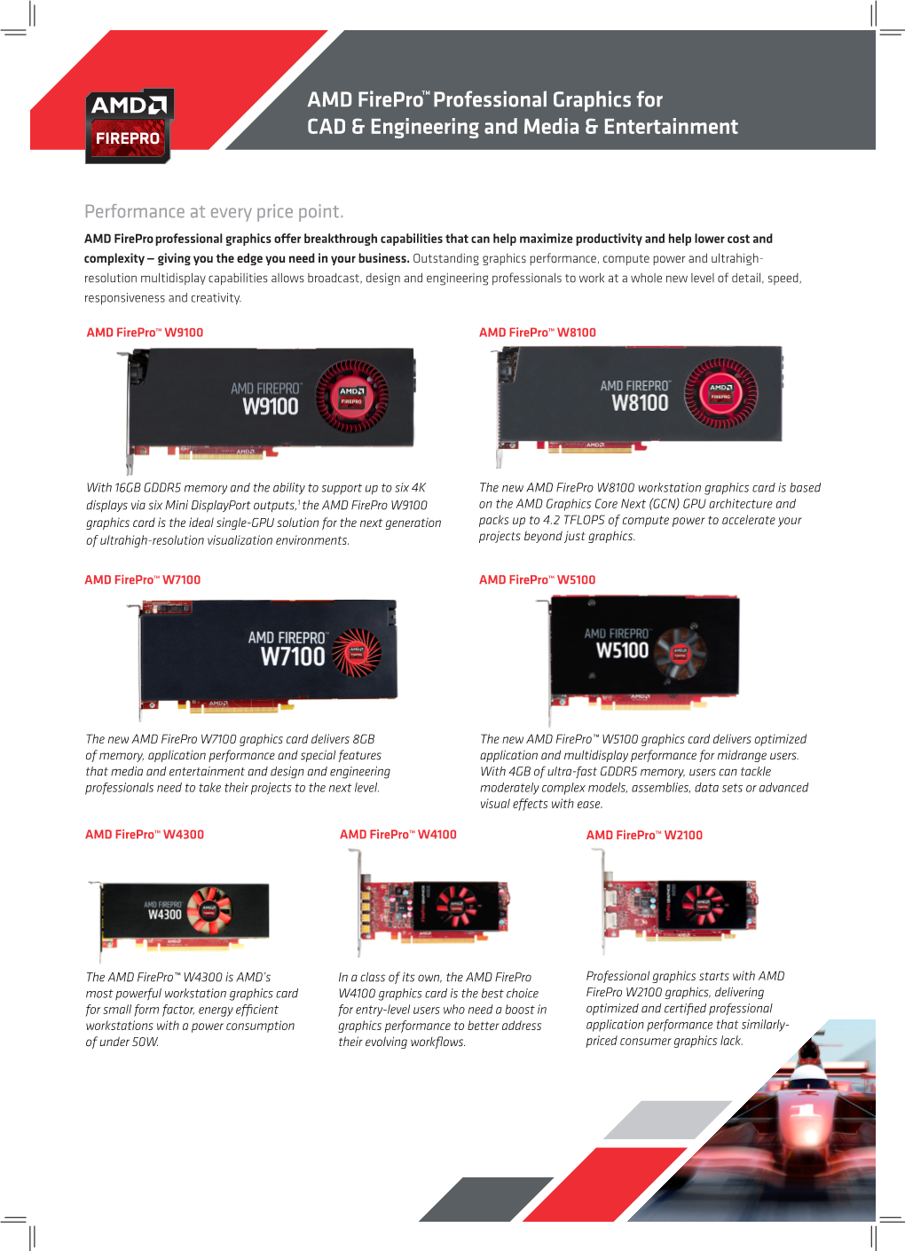 AMD Firepro™Professional Graphics for CAD & Engineering and Media & Entertainment