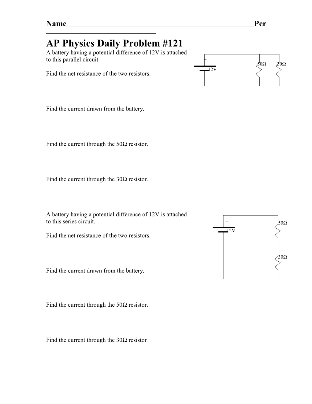 AP Physics Daily Problem #1 s1