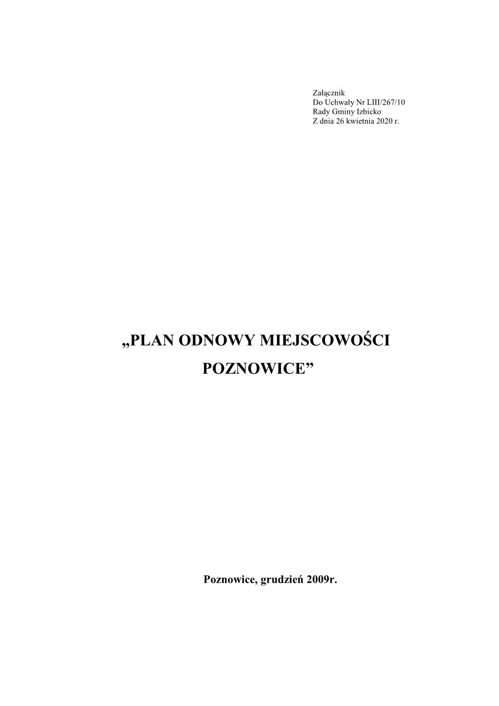 Plan Odnowy Miejscowości Poznowice.Pdf