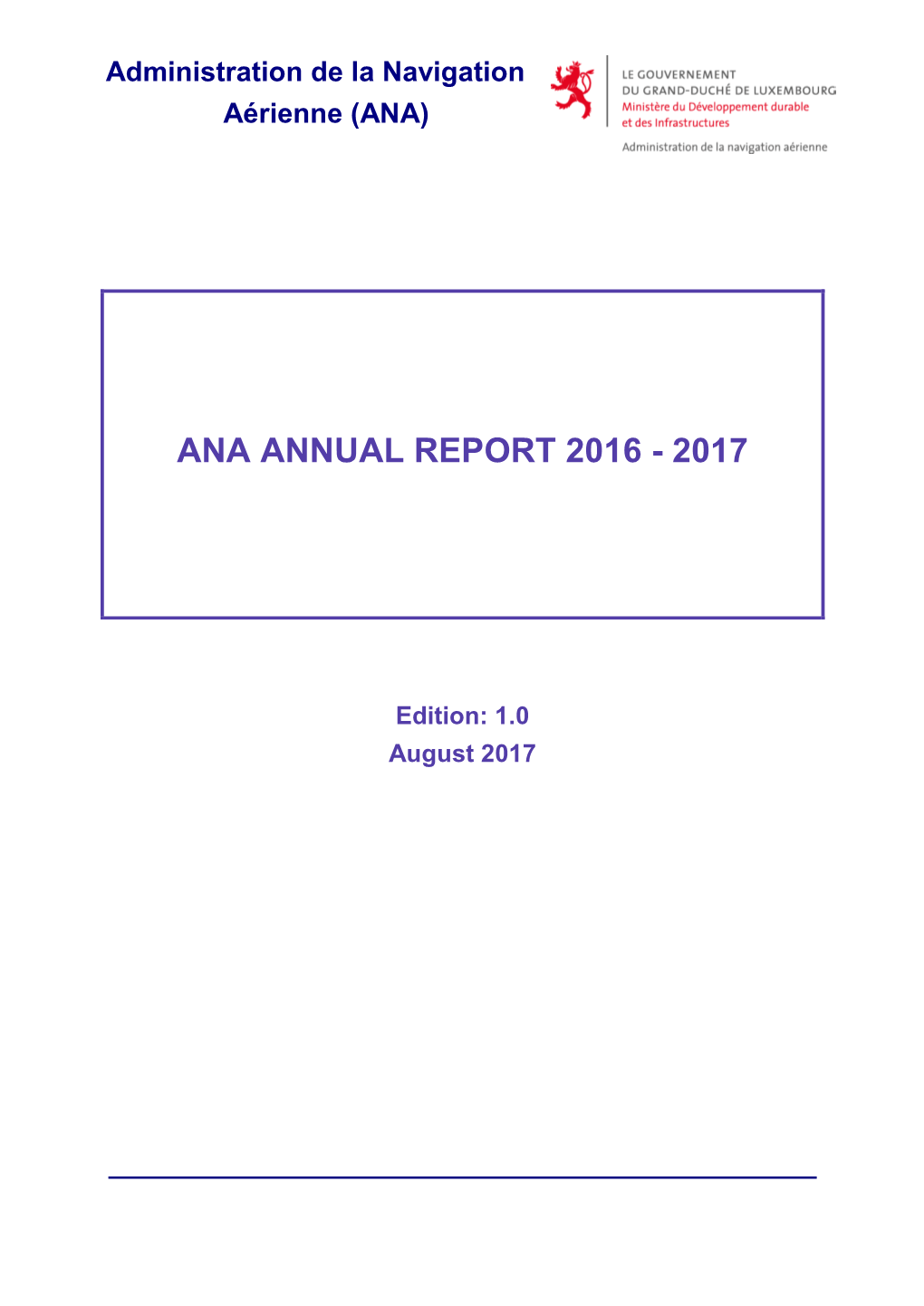 Ana Annual Report 2016 - 2017