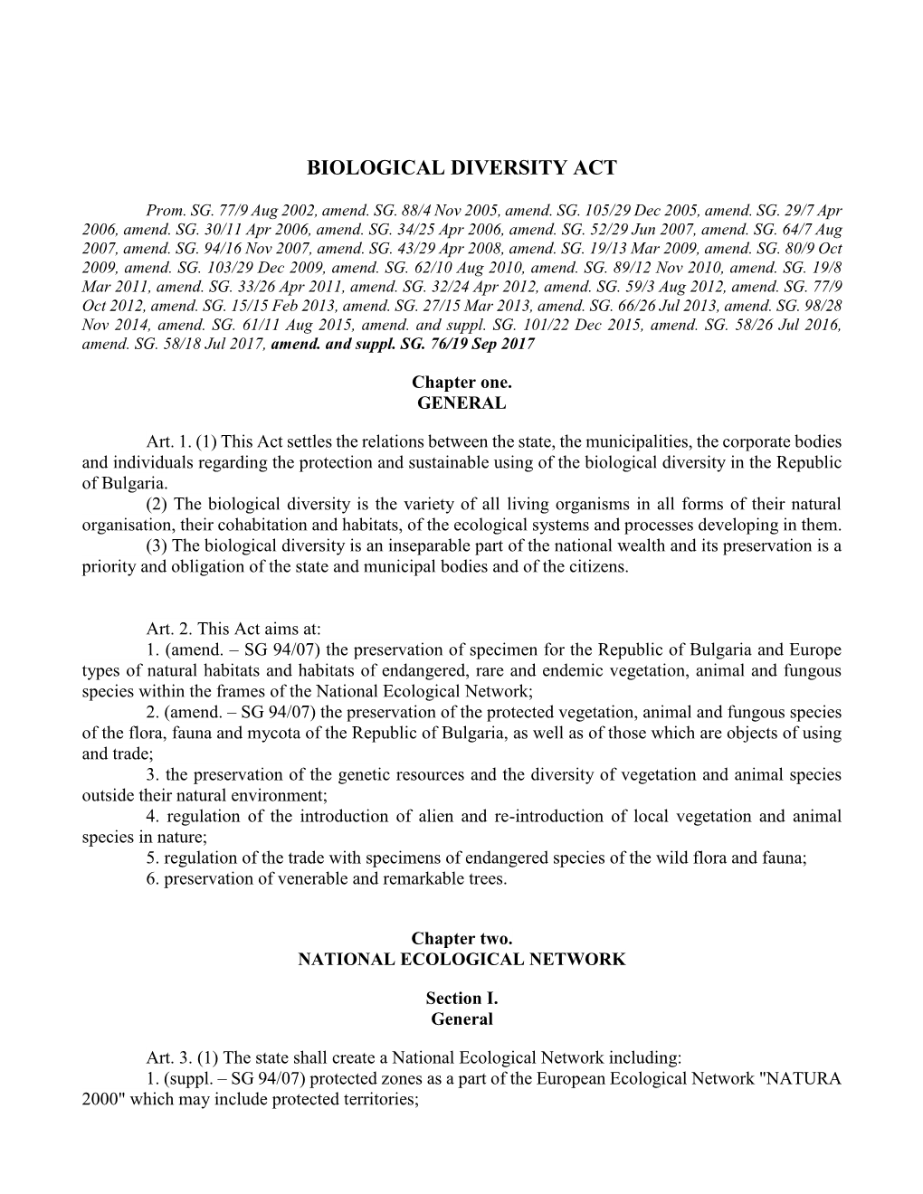 Biological Diversity Act