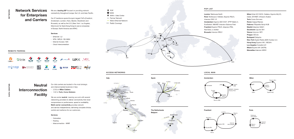 Network Services for Enterprises and Carriers Neutral Interconnection