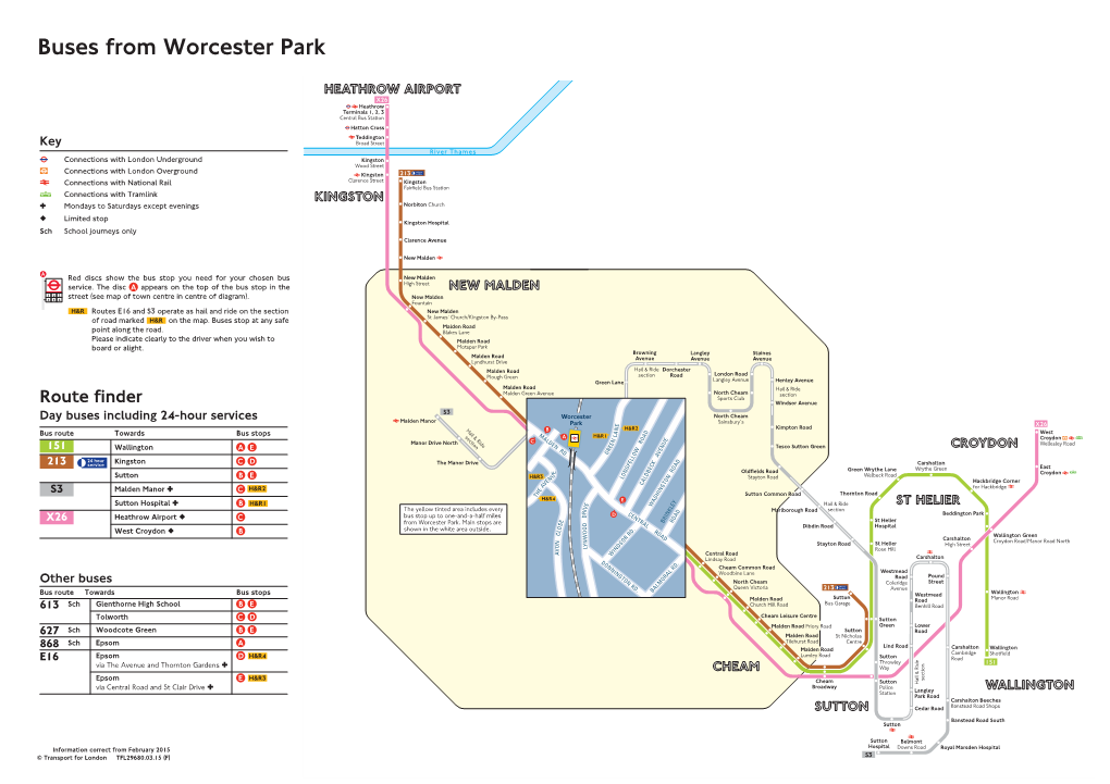 Buses from Worcester Park