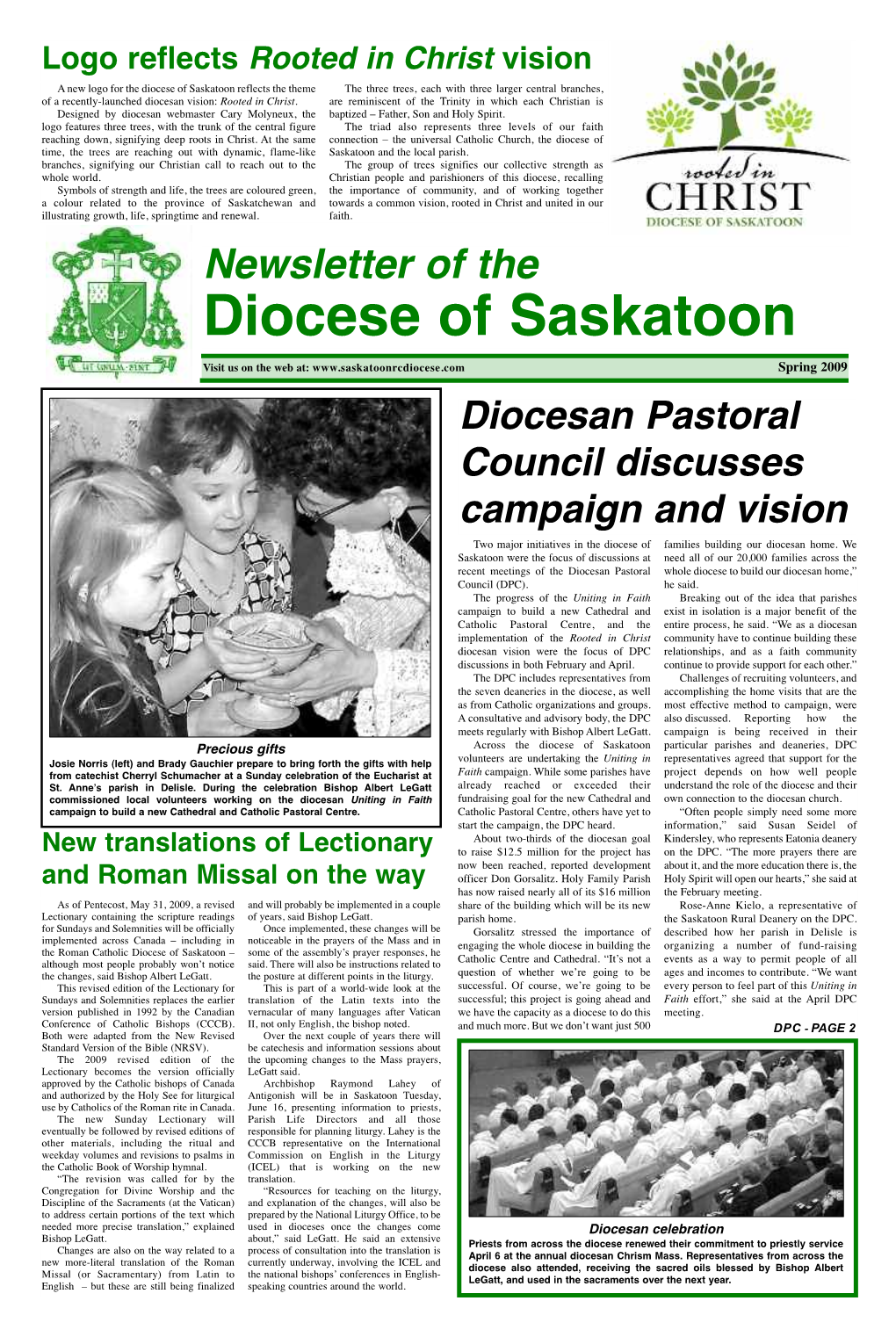 2009-04 Spring Edition of the Diocesan Newsletter