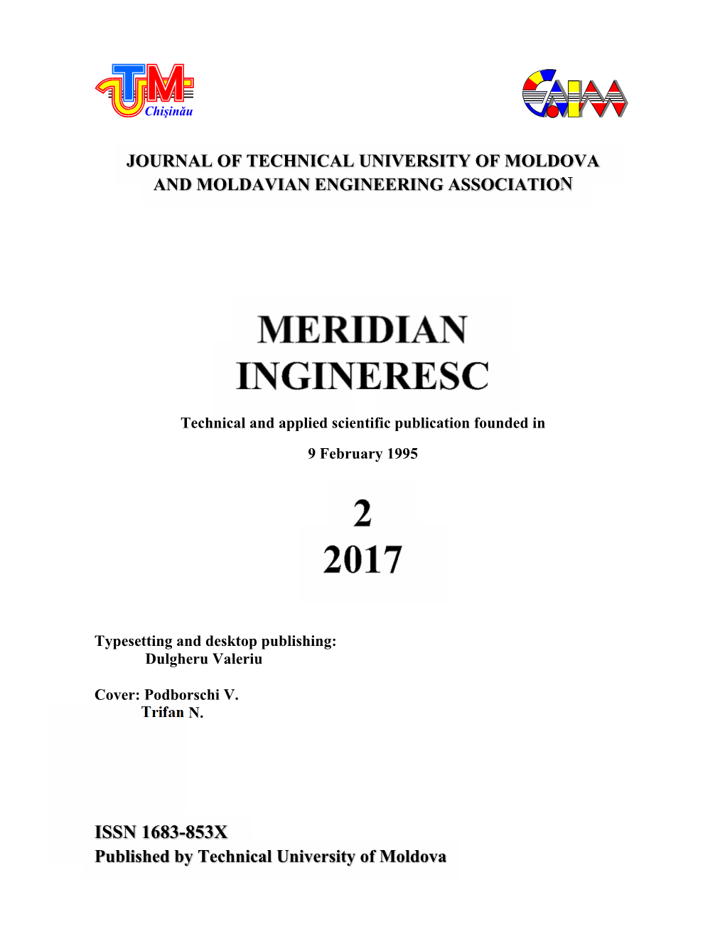 ISSN 1683-853X Published by Technical University of Moldova 2
