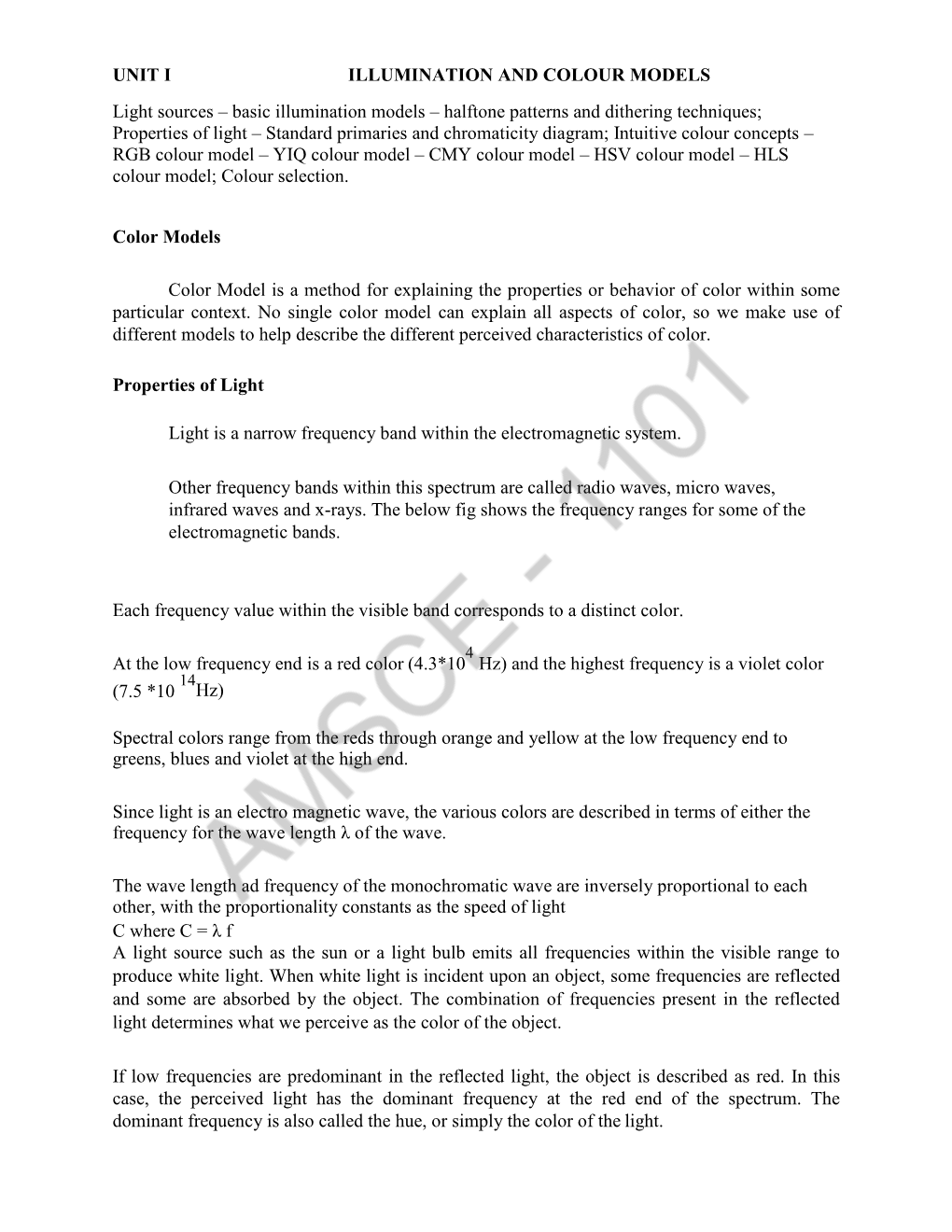 CS8092-Computer Graphics and Multimedia Notes