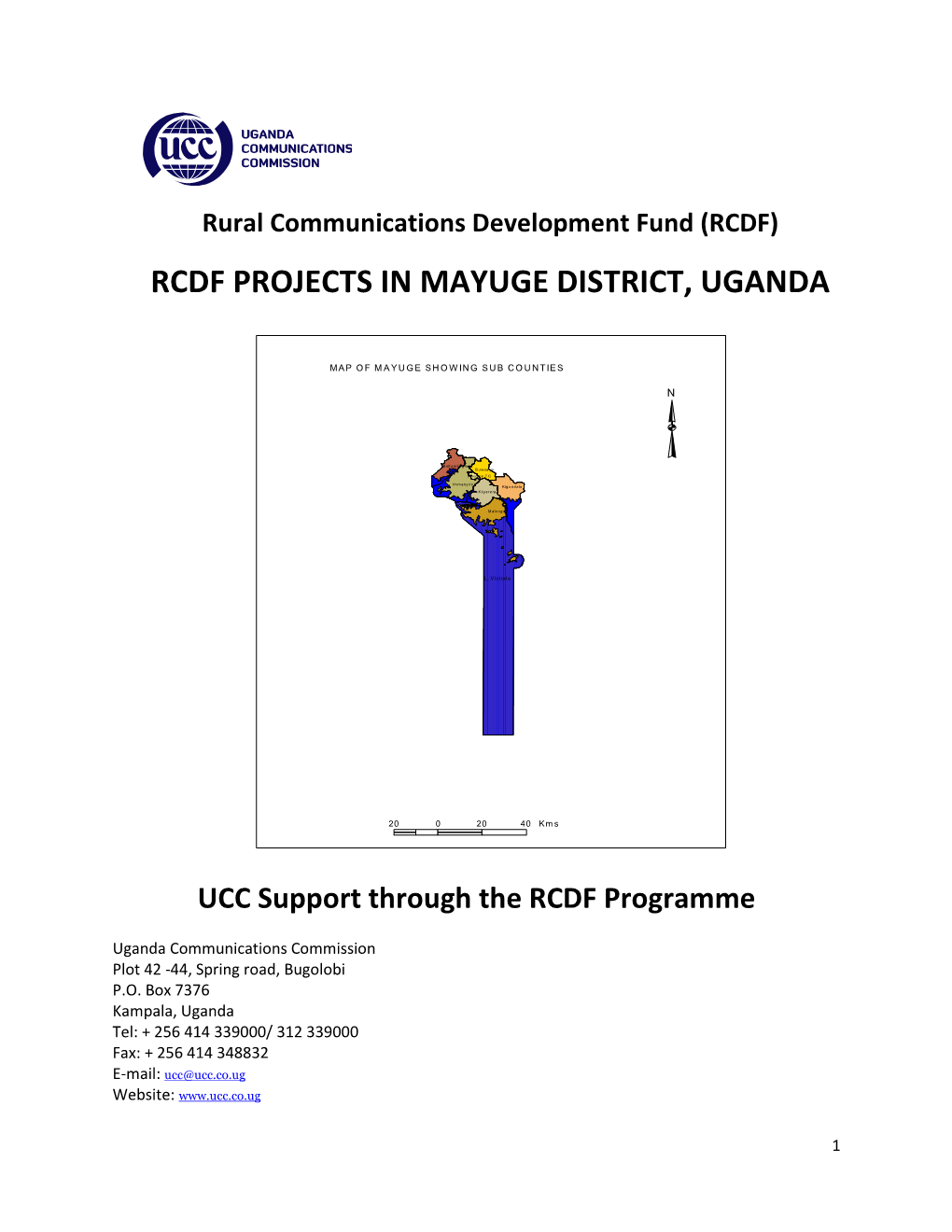 Rcdf Projects in Mayuge District, Uganda