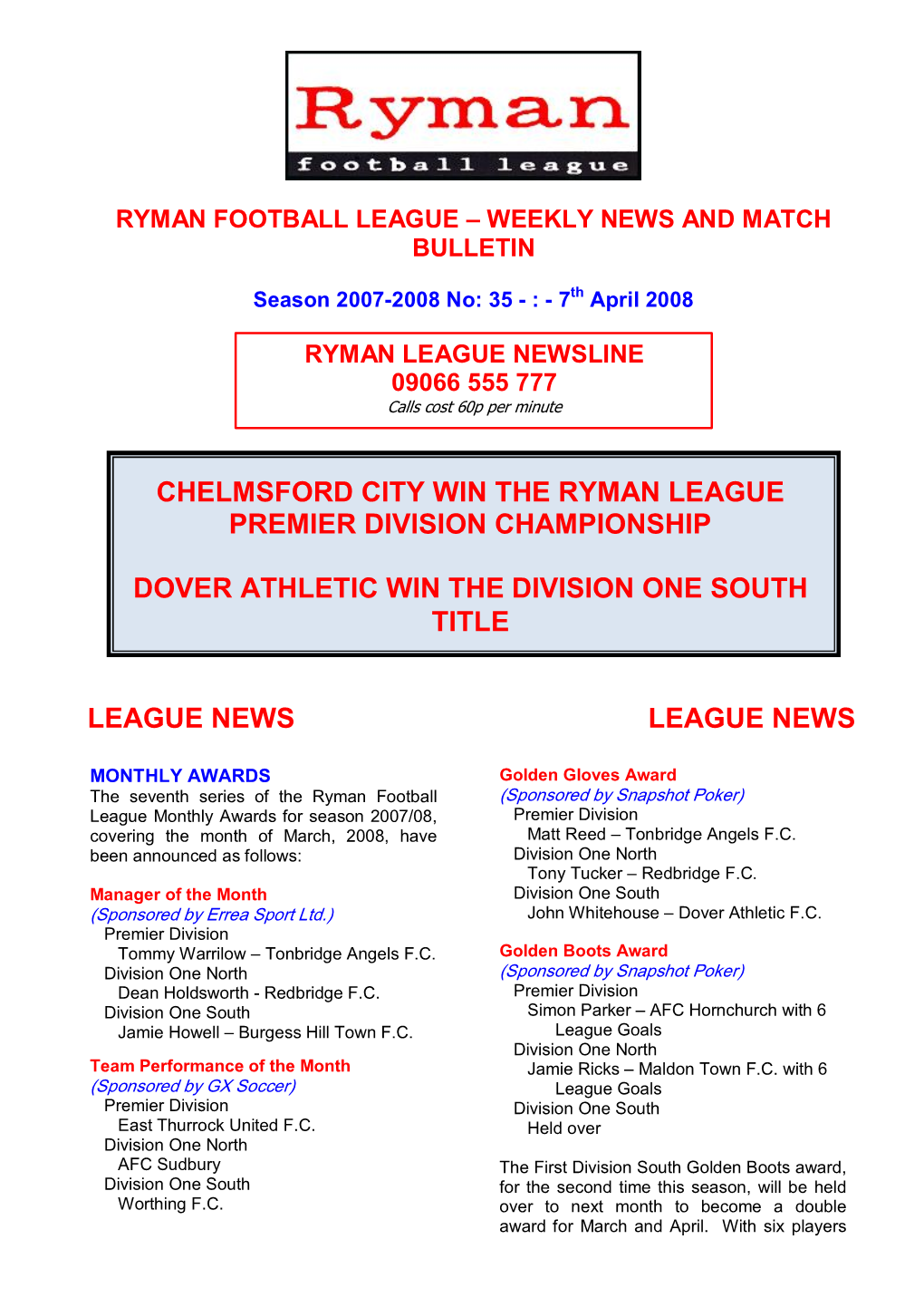 League News League News Chelmsford City Win The