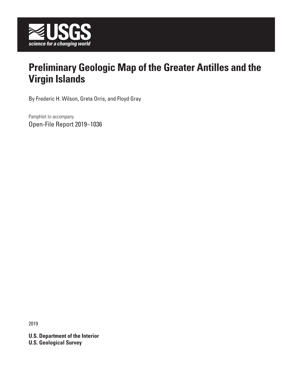 Preliminary Geologic Map of the Greater Antilles and the Virgin Islands