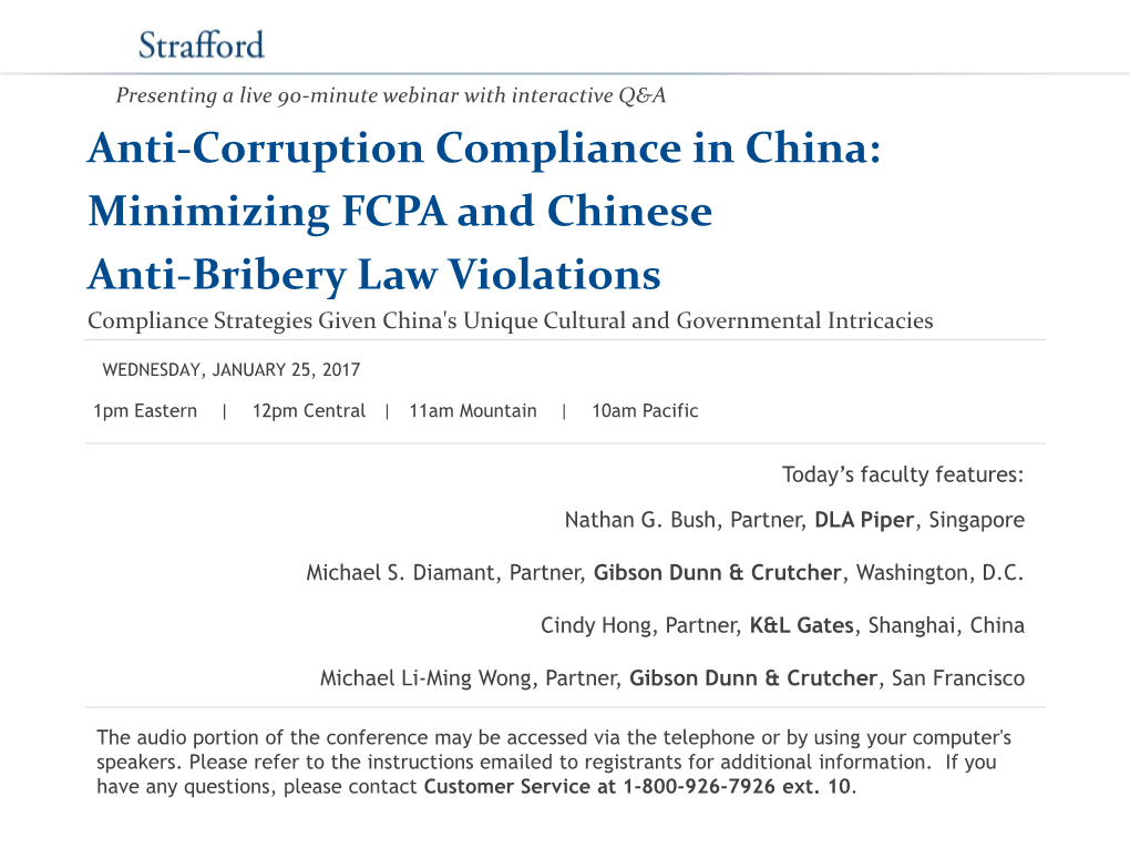 Anti-Corruption Compliance in China