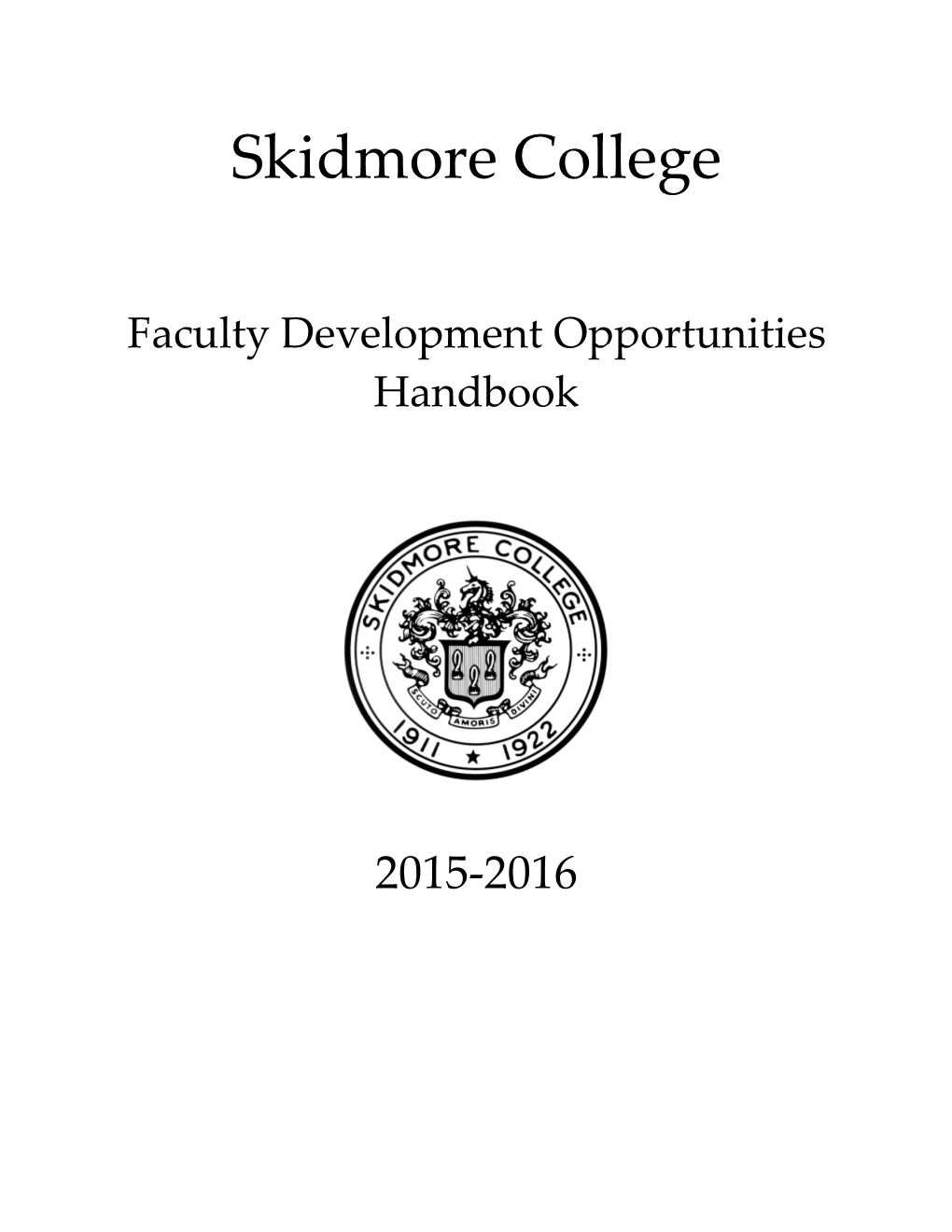 2015-2016 Faculty Development Opportunities Handbook