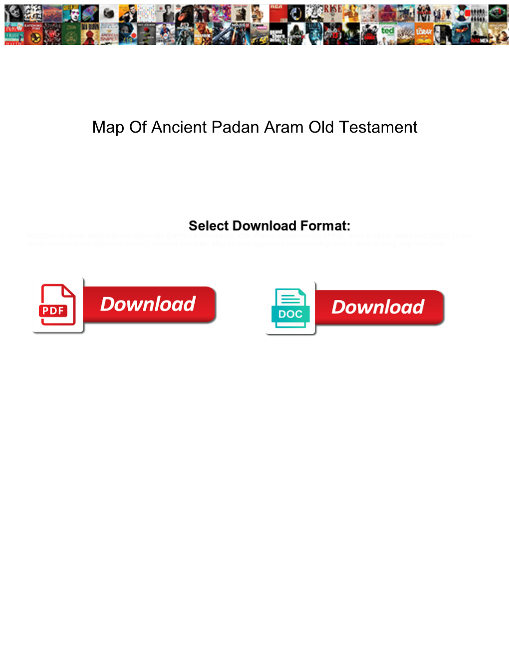 Map of Ancient Padan Aram Old Testament