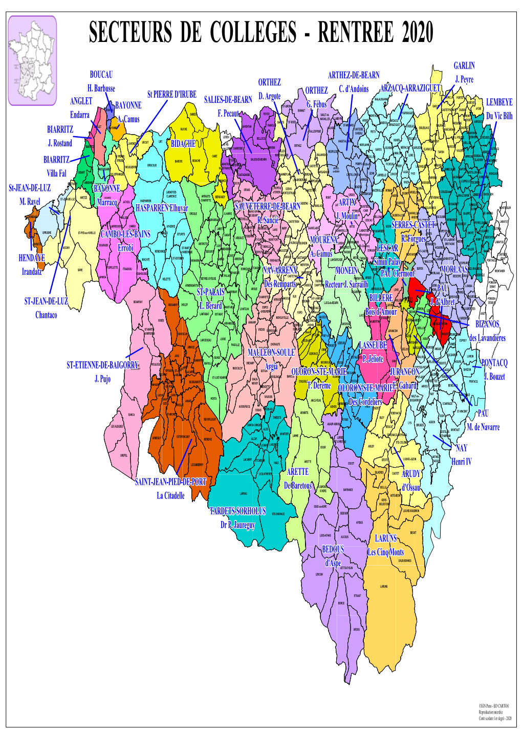 Carte Secteurs De Collèges