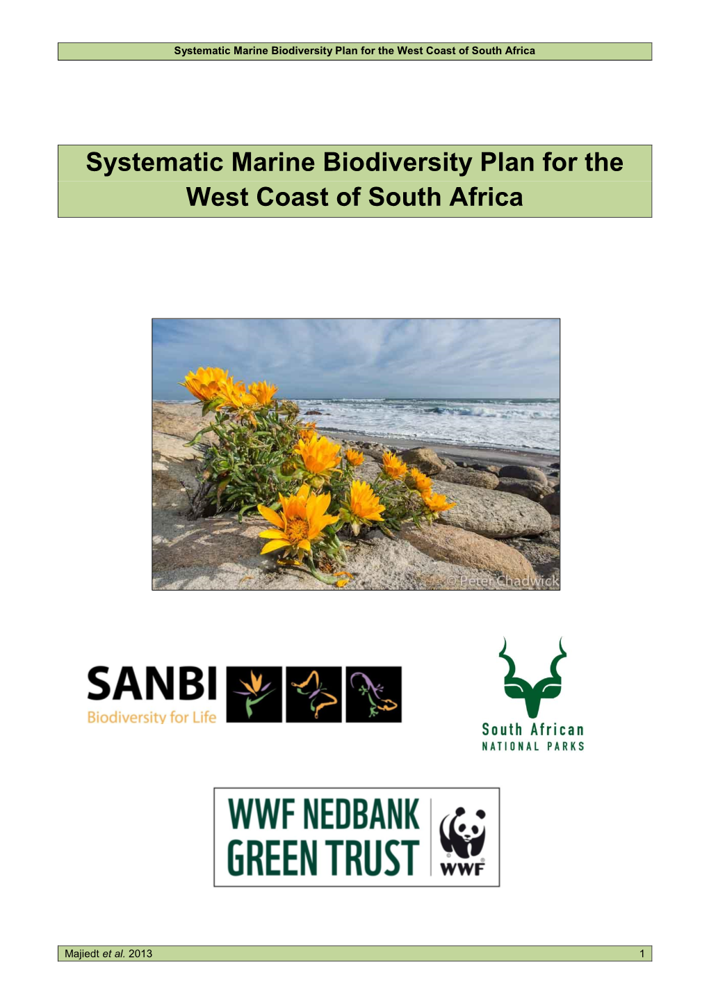 Systematic Marine Biodiversity Plan for the West Coast of South Africa