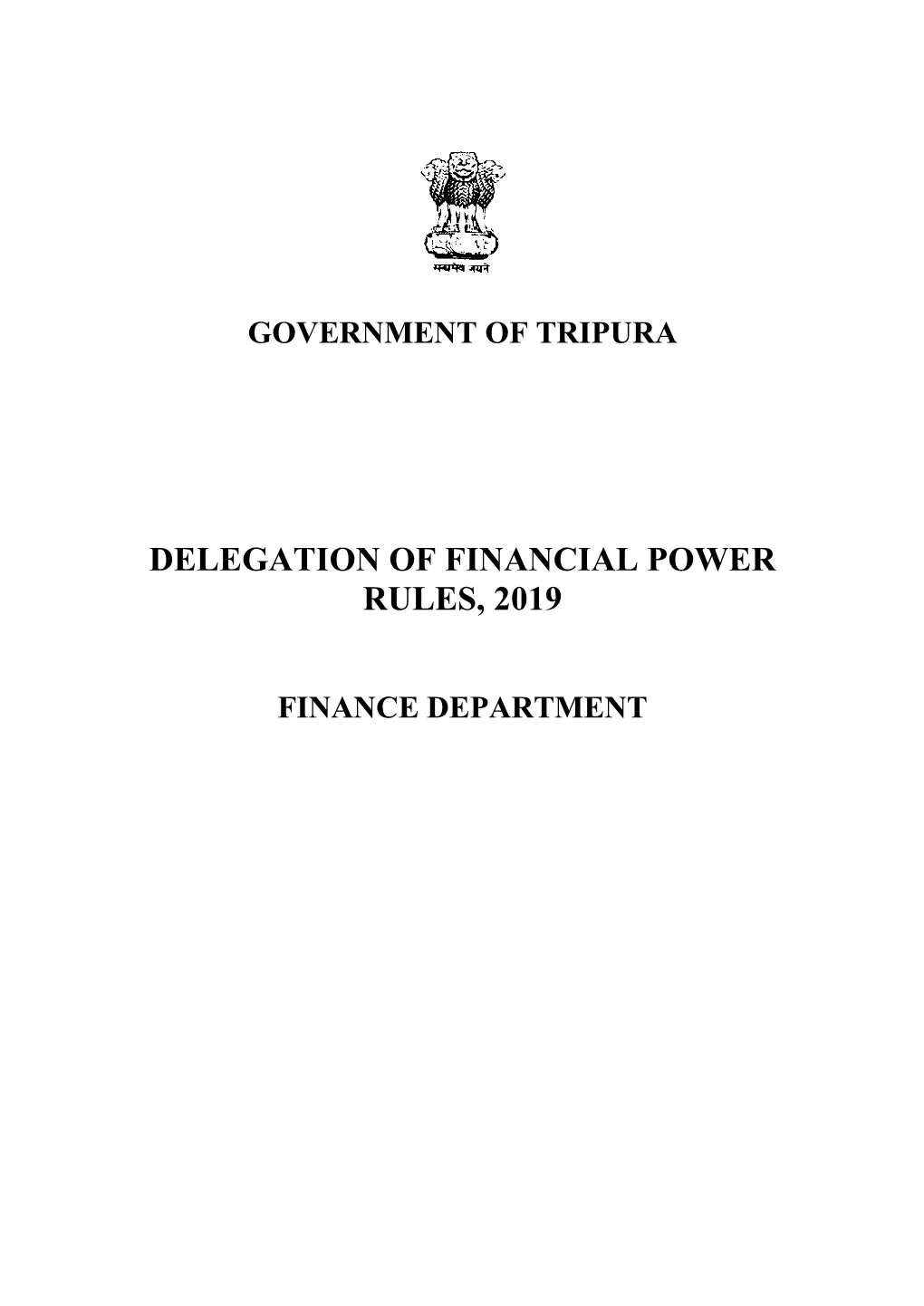 Delegation of Financial Power Rules, 2019