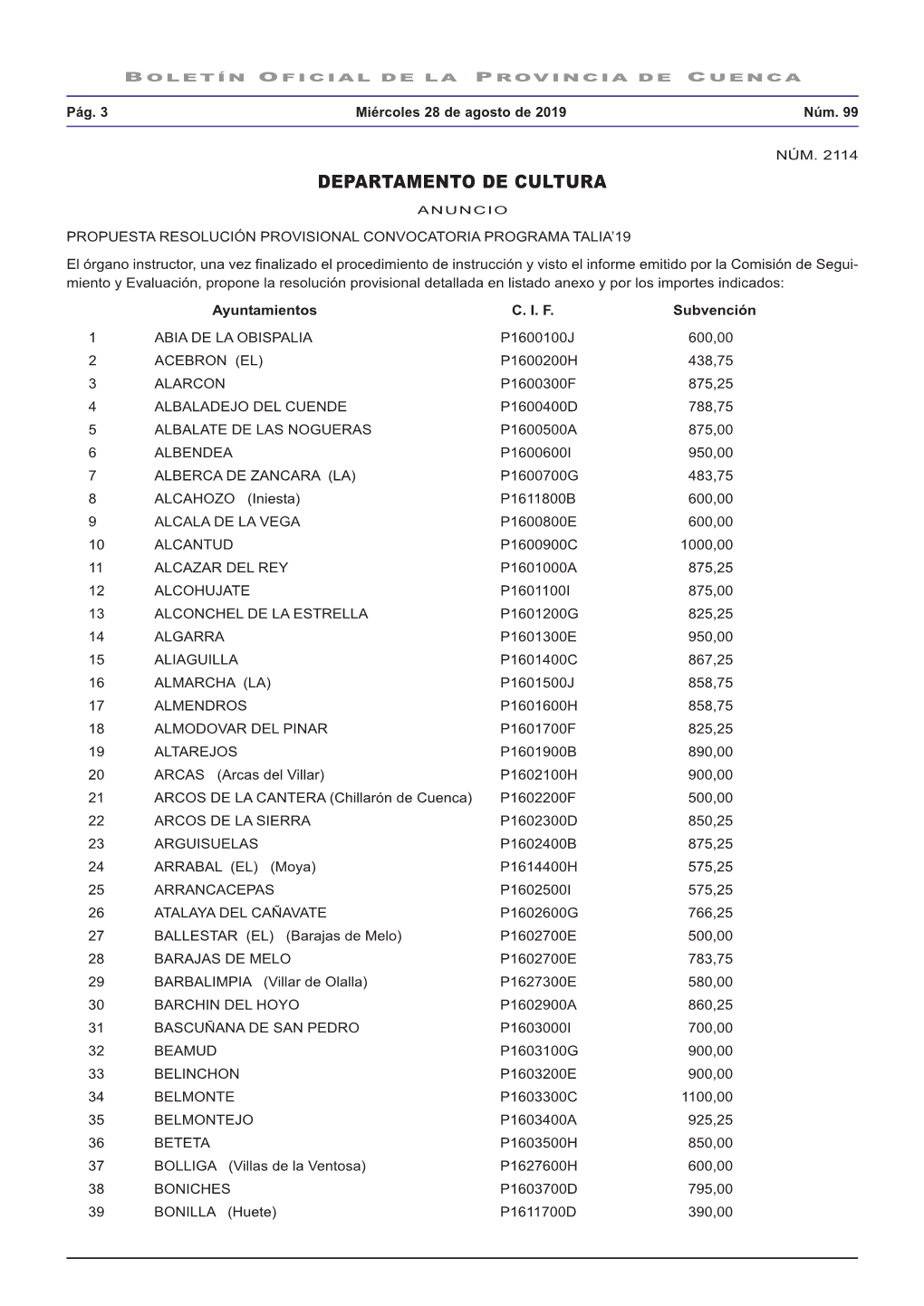 Departamento De Cultura