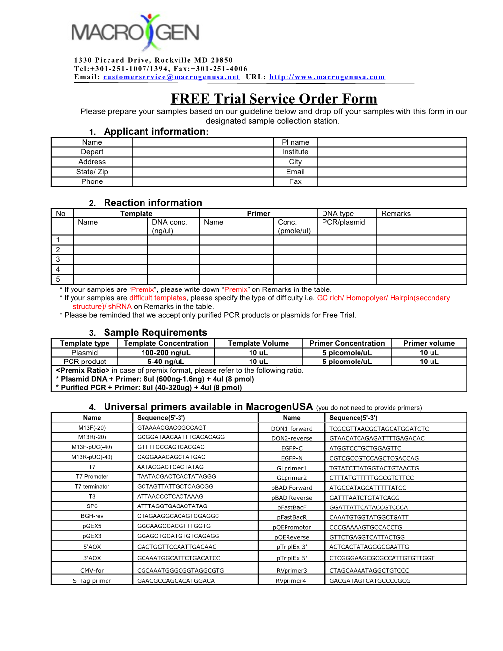 Sample Preparation Guideline