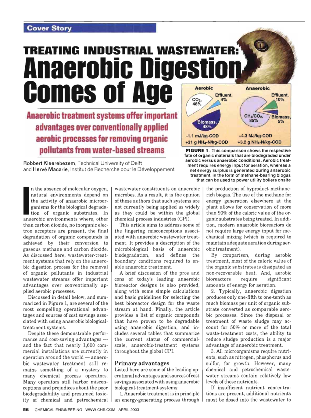 Treating Industrial Wastewater : Anaerobic Digestion Comes Of