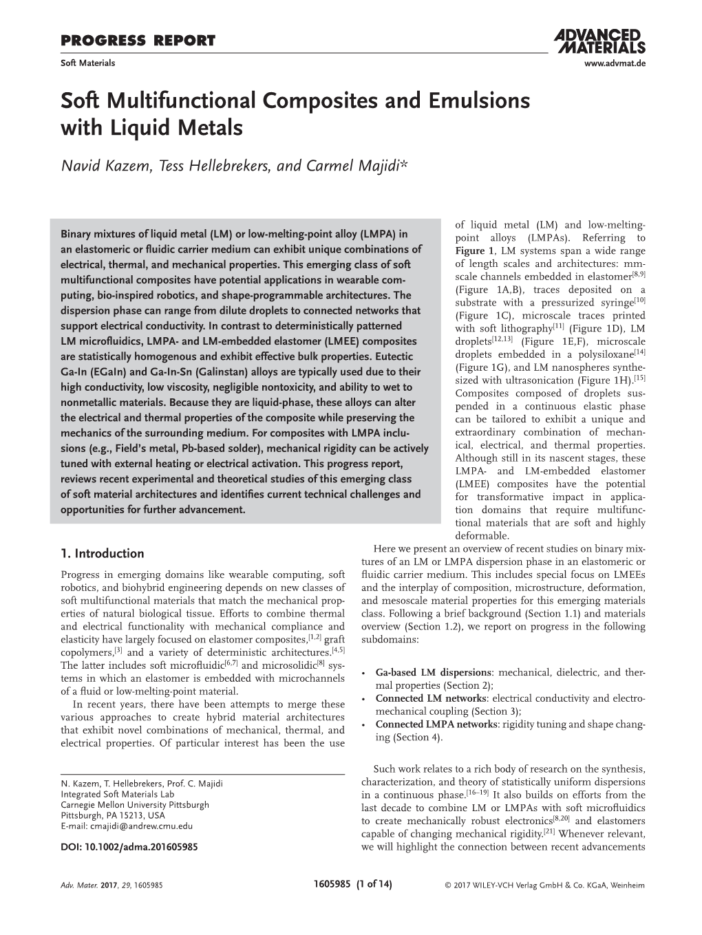 Soft Multifunctional Composites and Emulsions with Liquid Metals