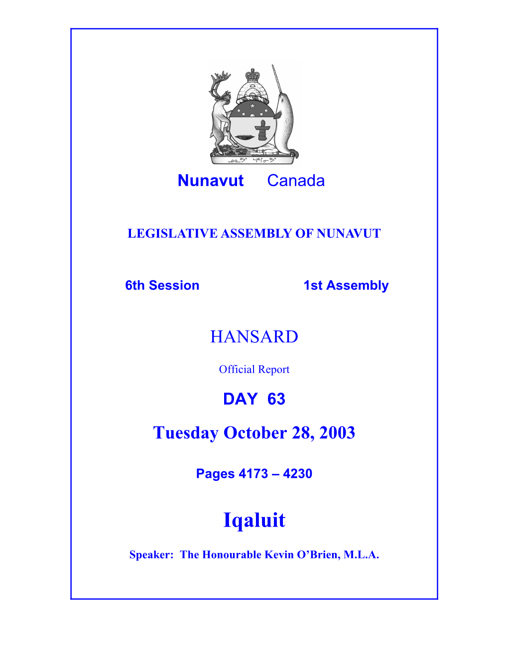 Nunavut Hansard 4173