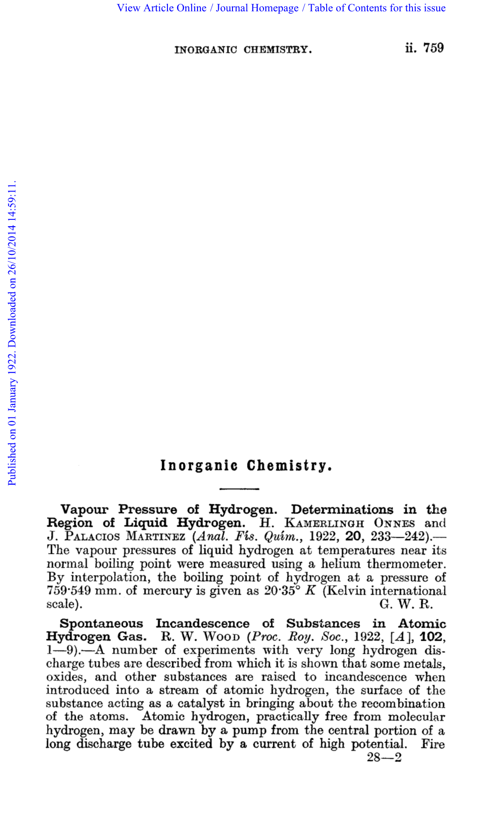 In Organic Chemistry. Published on 01 January 1922