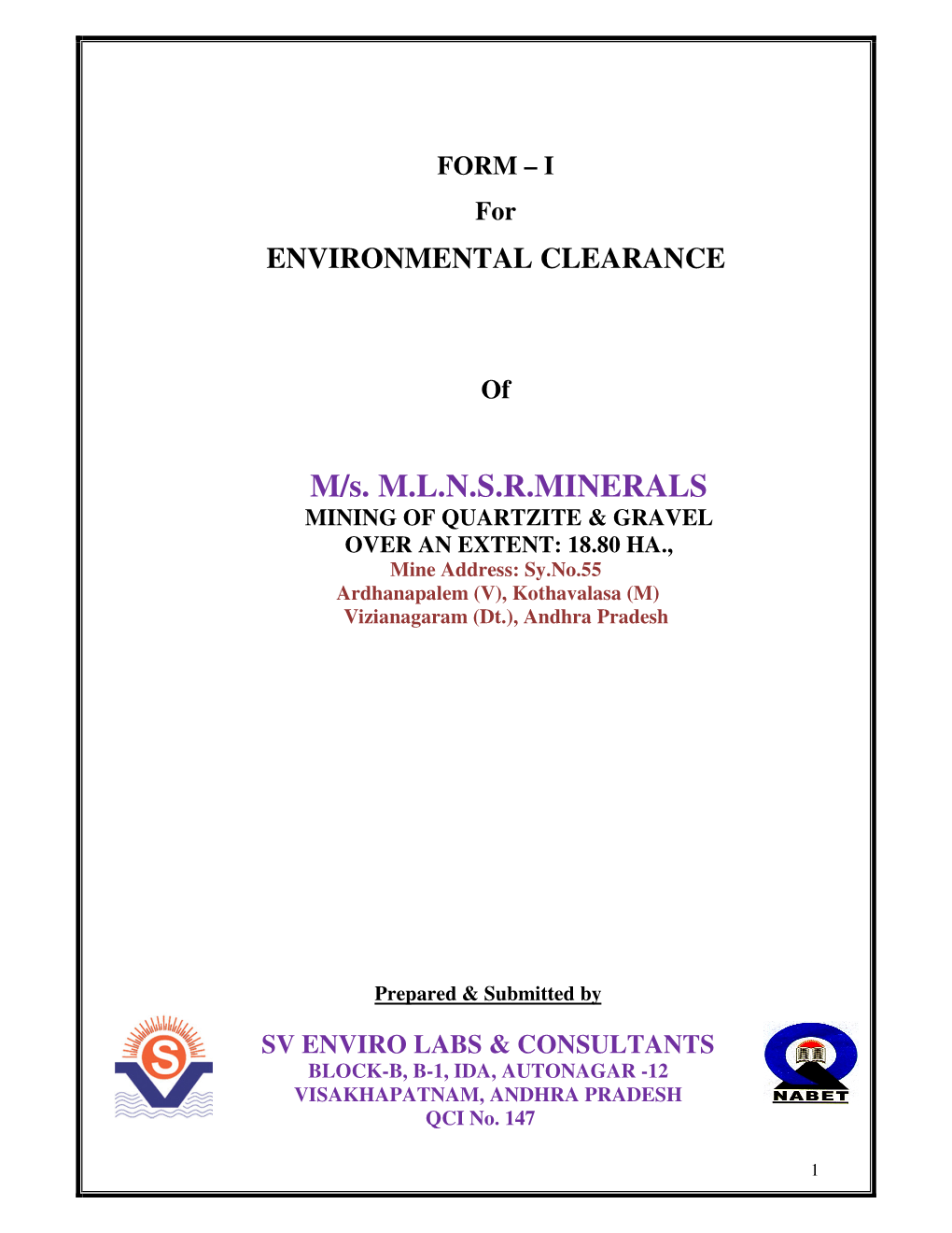 M/S. M.L.N.S.R.MINERALS